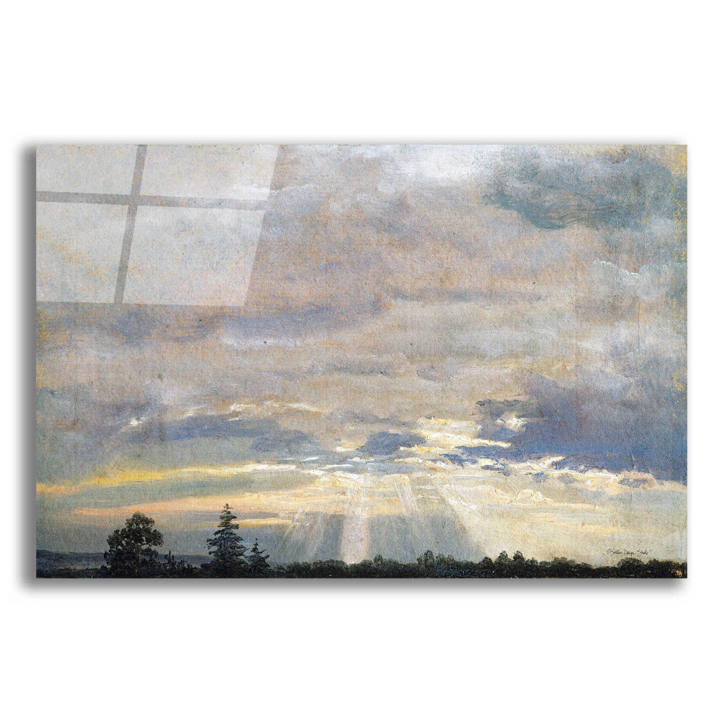 Epic Art 'Cloud Study with Sunbeams' by Stellar Design Studio, Acrylic Glass Wall Art,16x12