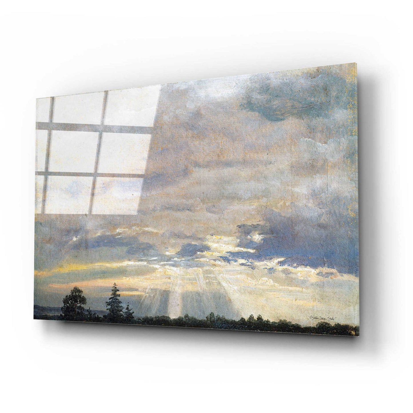 Epic Art 'Cloud Study with Sunbeams' by Stellar Design Studio, Acrylic Glass Wall Art,24x16