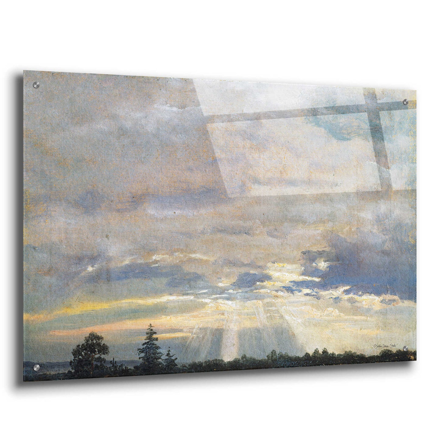 Epic Art 'Cloud Study with Sunbeams' by Stellar Design Studio, Acrylic Glass Wall Art,36x24