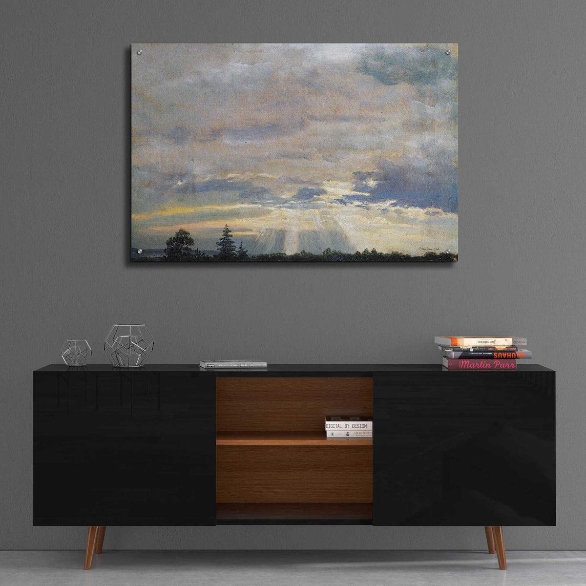 Epic Art 'Cloud Study with Sunbeams' by Stellar Design Studio, Acrylic Glass Wall Art,36x24