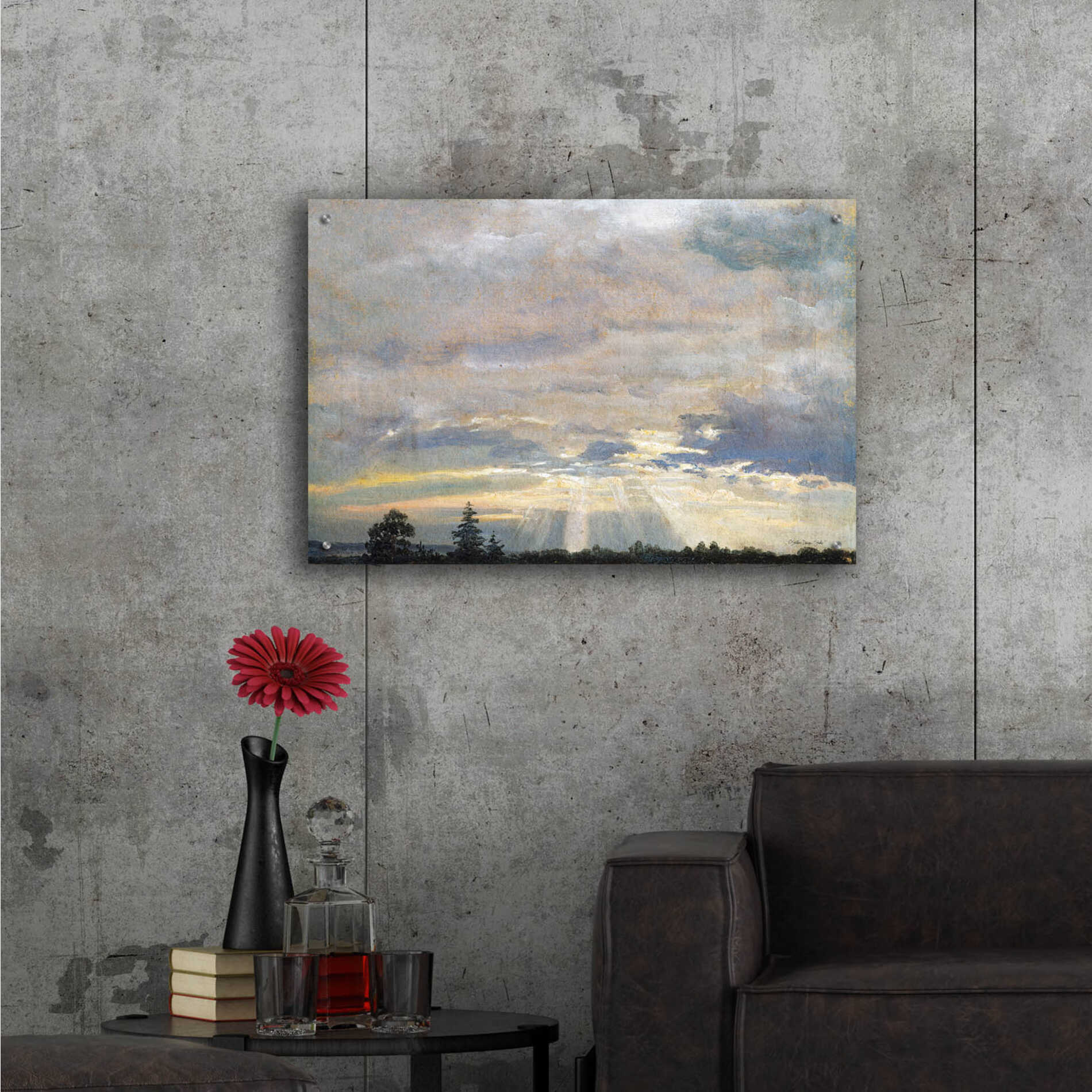 Epic Art 'Cloud Study with Sunbeams' by Stellar Design Studio, Acrylic Glass Wall Art,36x24