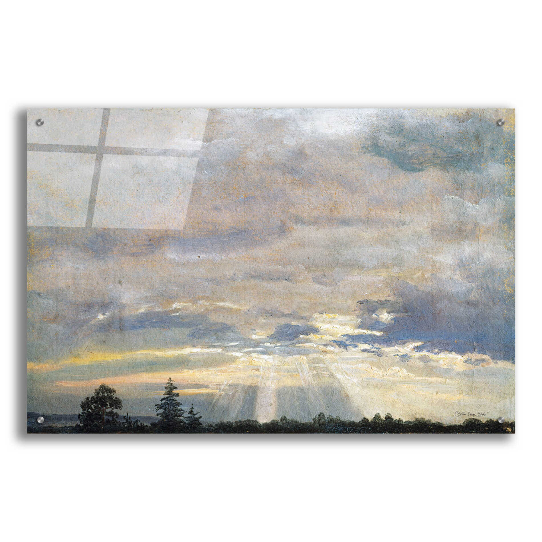 Epic Art 'Cloud Study with Sunbeams' by Stellar Design Studio, Acrylic Glass Wall Art,36x24