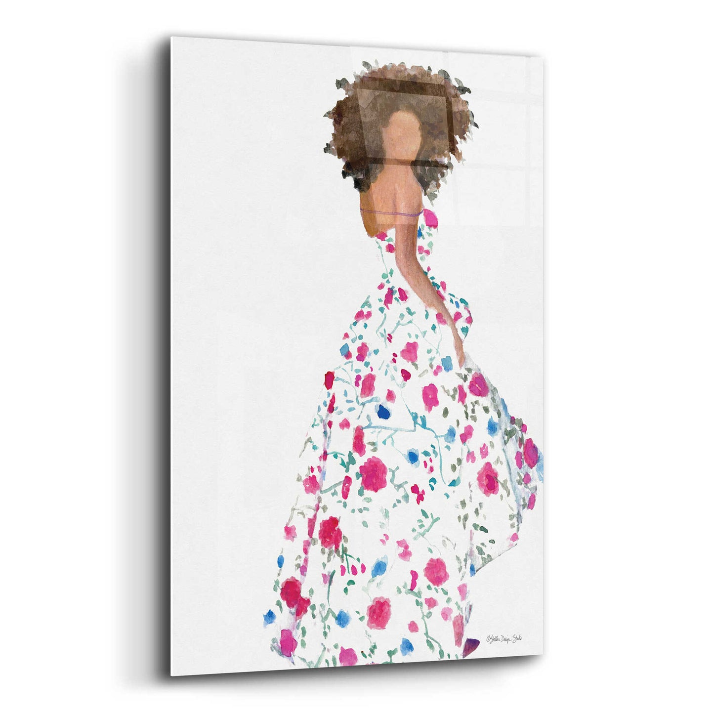 Epic Art 'Floral Gown 1' by Stellar Design Studio, Acrylic Glass Wall Art,12x16