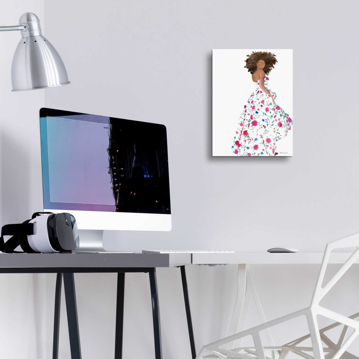 Epic Art 'Floral Gown 1' by Stellar Design Studio, Acrylic Glass Wall Art,12x16