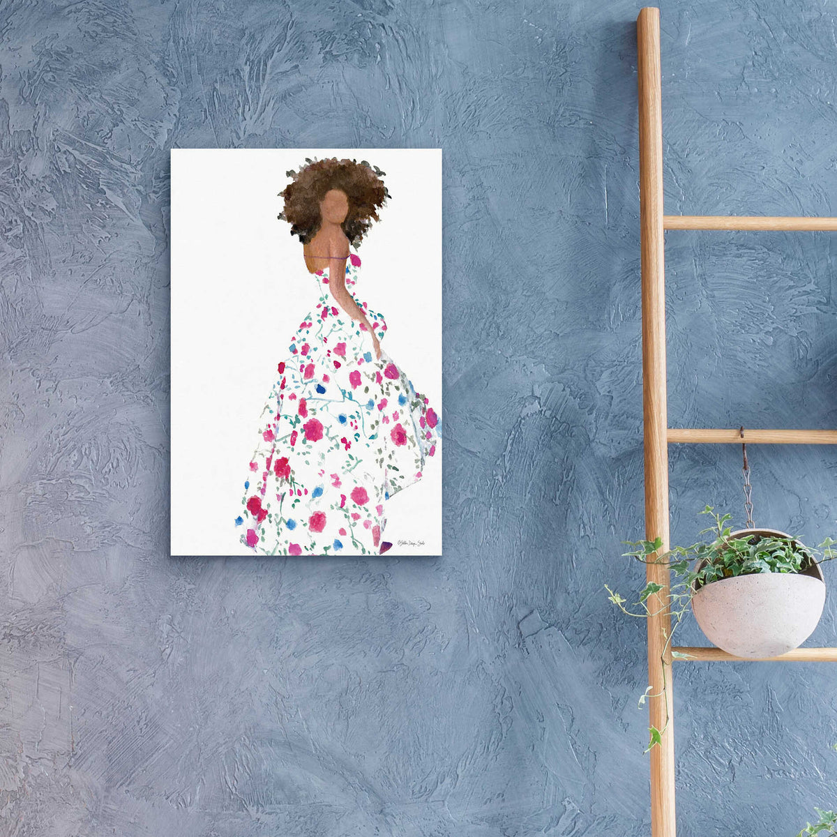 Epic Art 'Floral Gown 1' by Stellar Design Studio, Acrylic Glass Wall Art,16x24