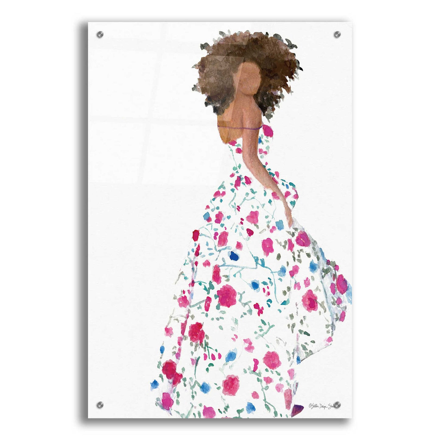 Epic Art 'Floral Gown 1' by Stellar Design Studio, Acrylic Glass Wall Art,24x36