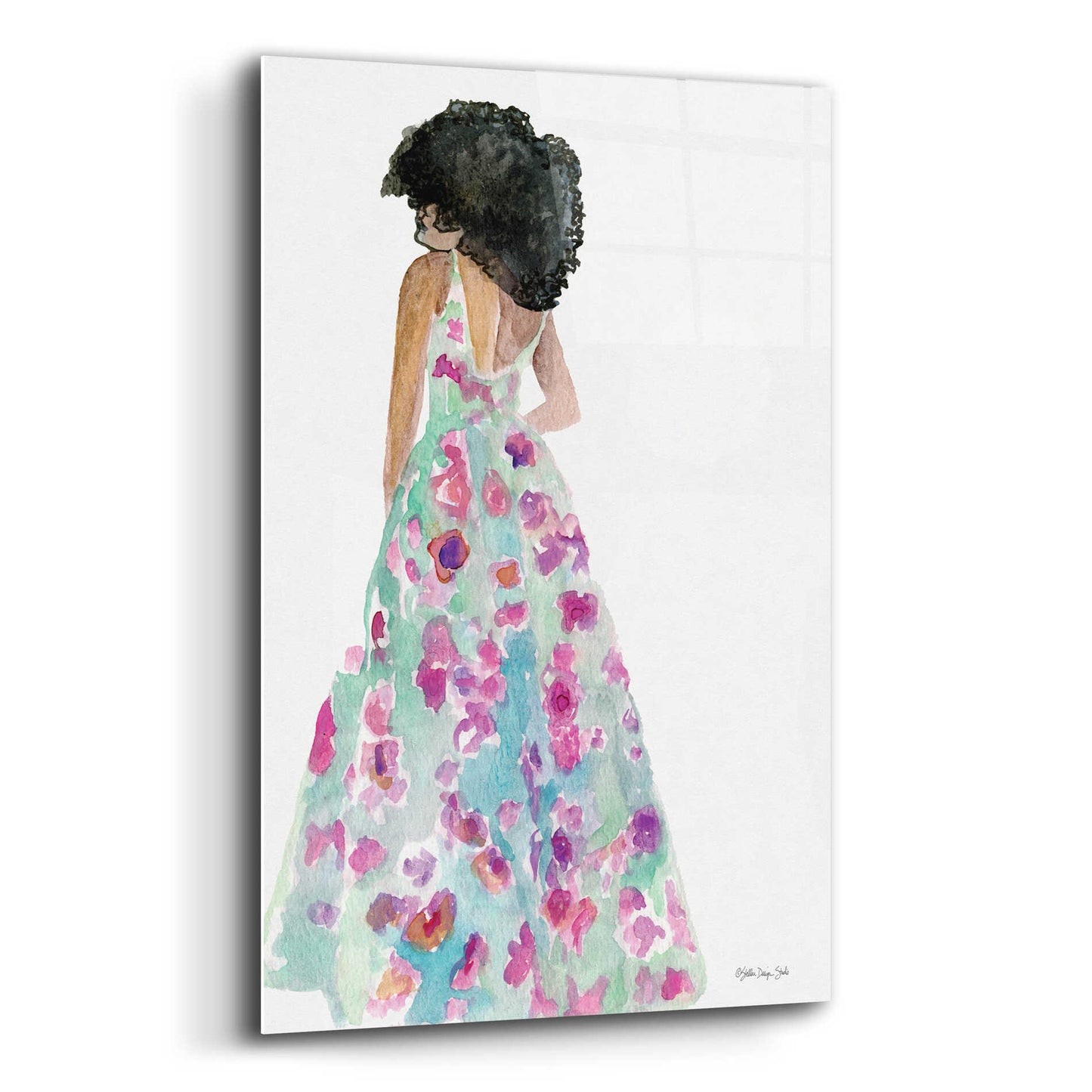 Epic Art 'Floral Gown 2' by Stellar Design Studio, Acrylic Glass Wall Art,12x16