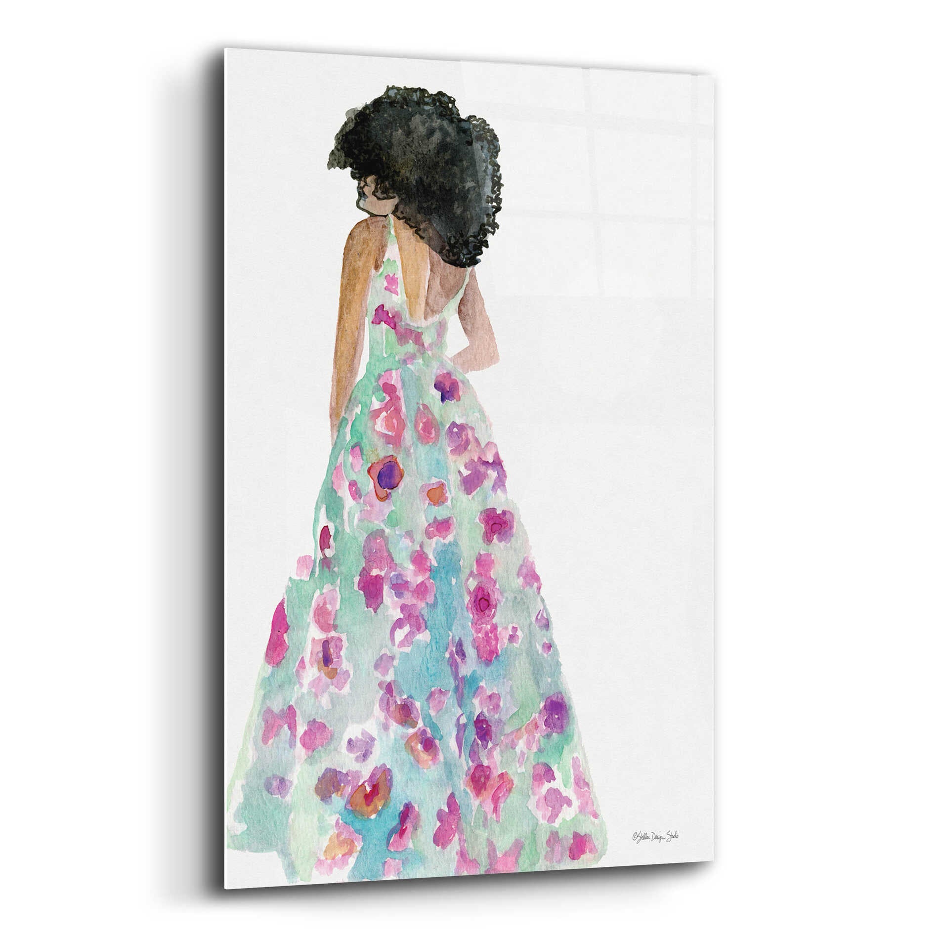 Epic Art 'Floral Gown 2' by Stellar Design Studio, Acrylic Glass Wall Art,12x16