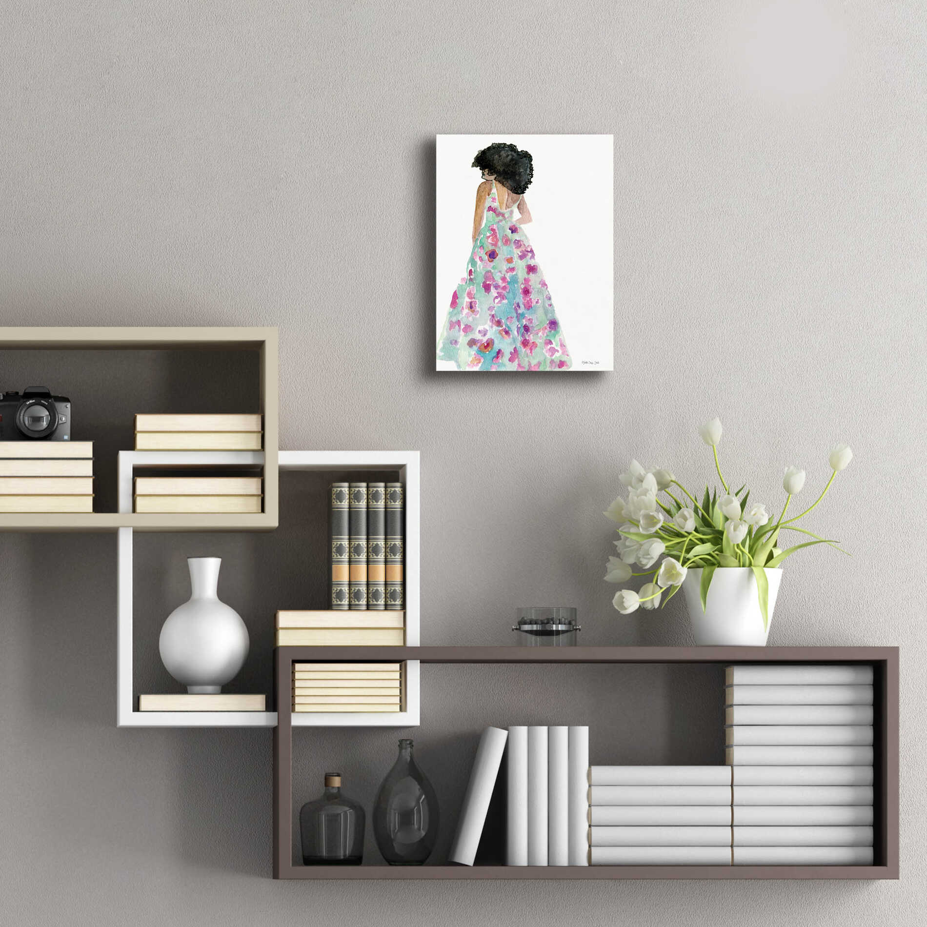 Epic Art 'Floral Gown 2' by Stellar Design Studio, Acrylic Glass Wall Art,12x16