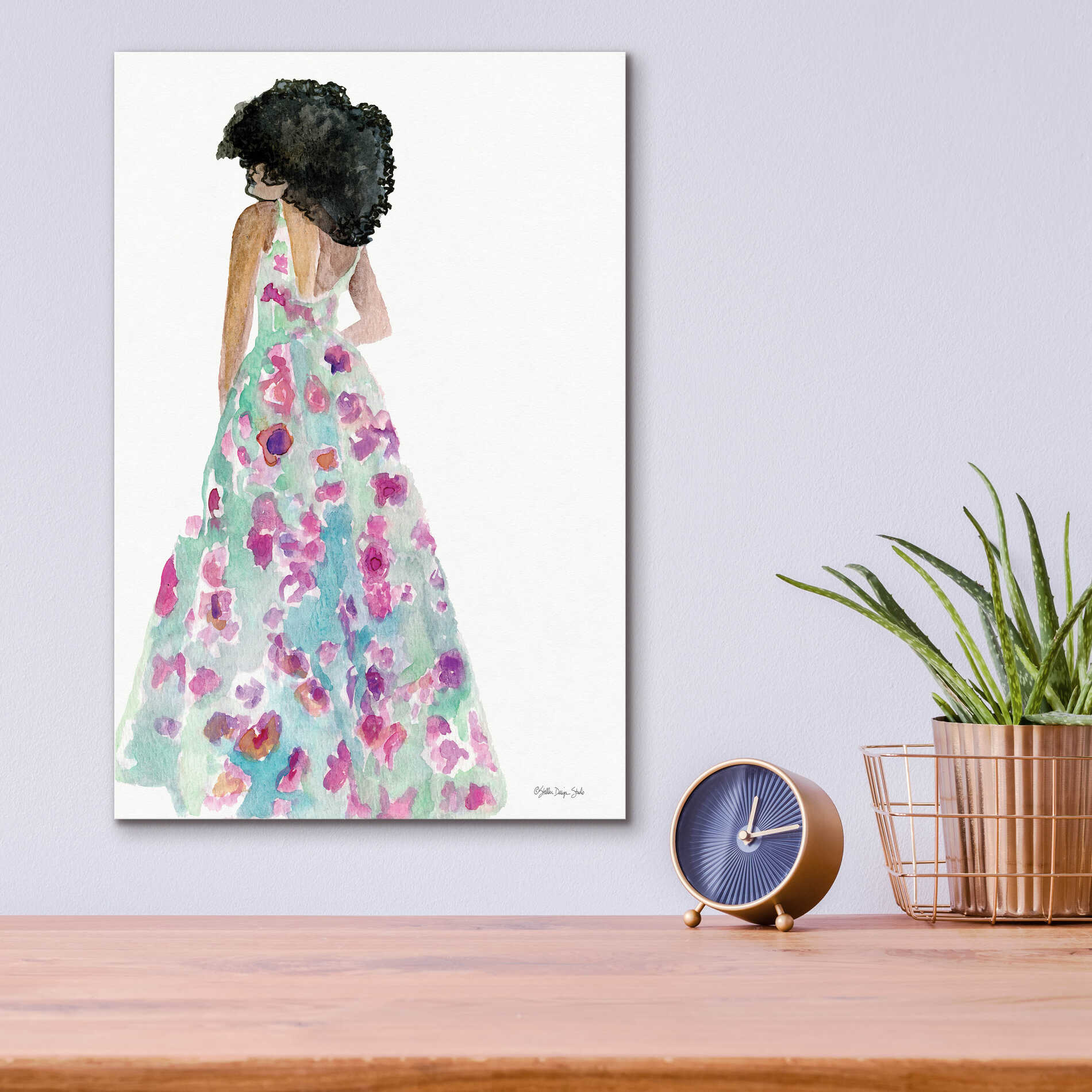 Epic Art 'Floral Gown 2' by Stellar Design Studio, Acrylic Glass Wall Art,12x16