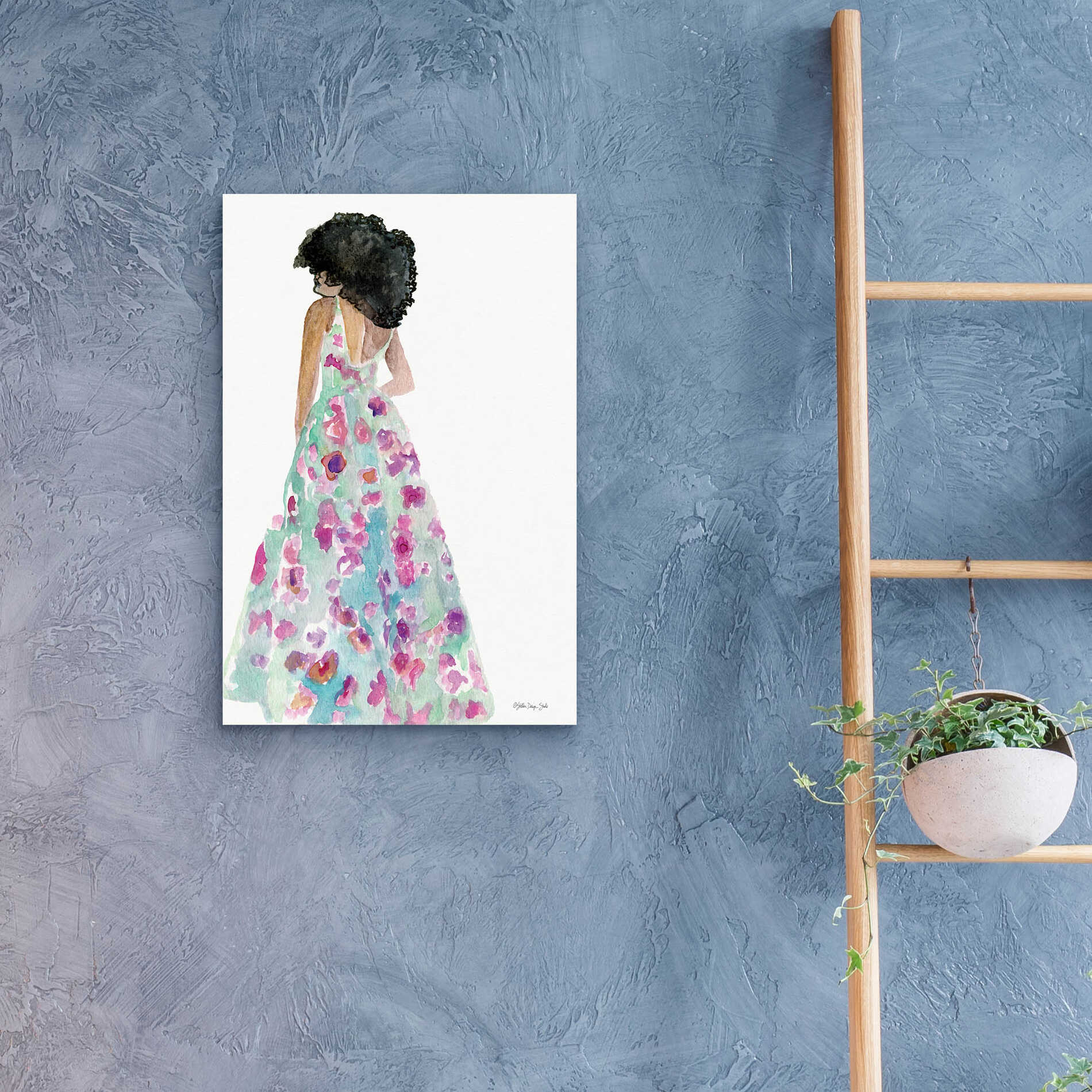 Epic Art 'Floral Gown 2' by Stellar Design Studio, Acrylic Glass Wall Art,16x24