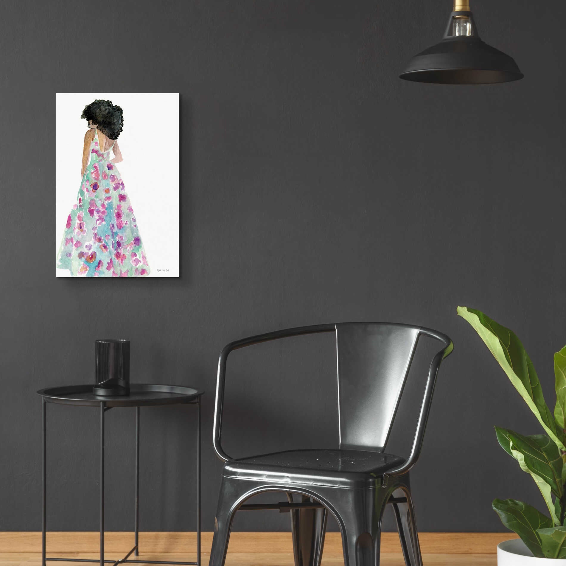 Epic Art 'Floral Gown 2' by Stellar Design Studio, Acrylic Glass Wall Art,16x24