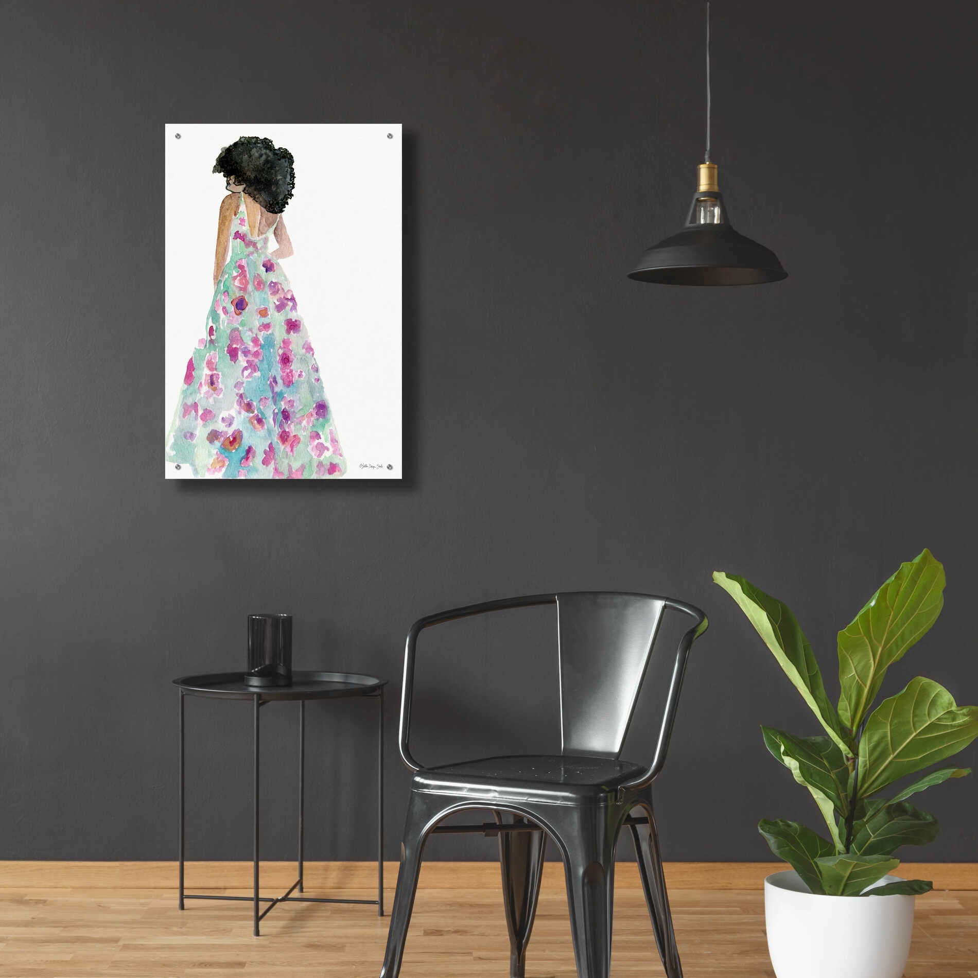 Epic Art 'Floral Gown 2' by Stellar Design Studio, Acrylic Glass Wall Art,24x36