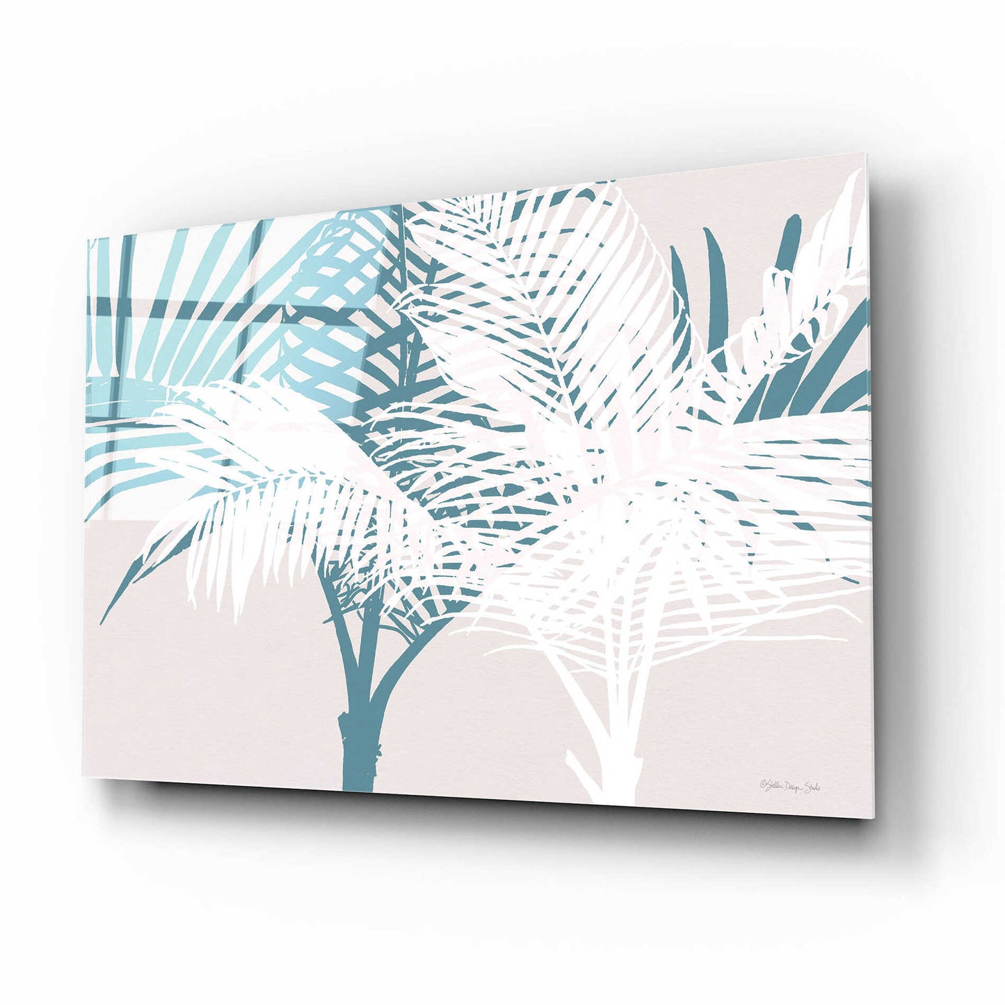 Epic Art 'Transitioning Palm Pattern' by Stellar Design Studio, Acrylic Glass Wall Art,16x12