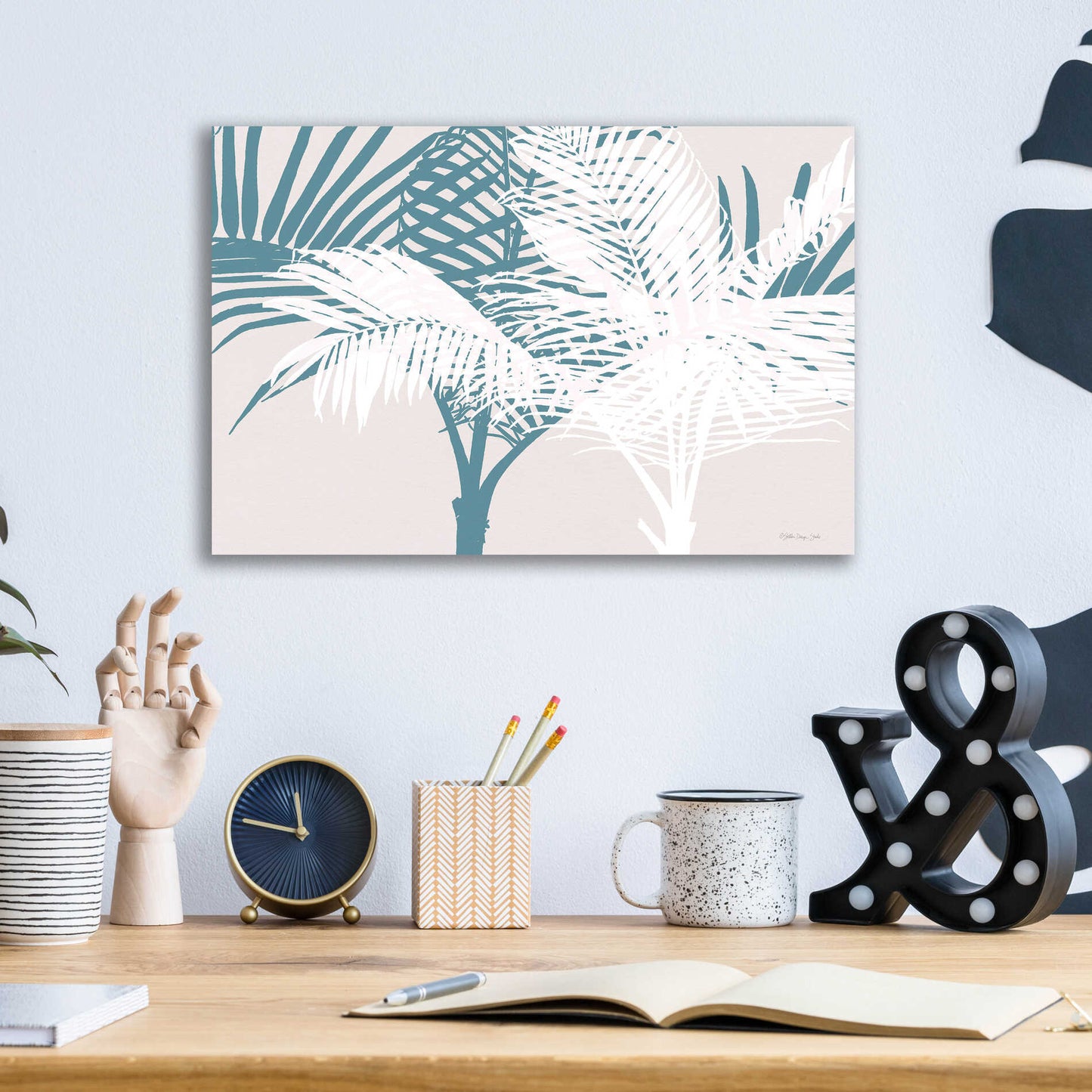 Epic Art 'Transitioning Palm Pattern' by Stellar Design Studio, Acrylic Glass Wall Art,16x12