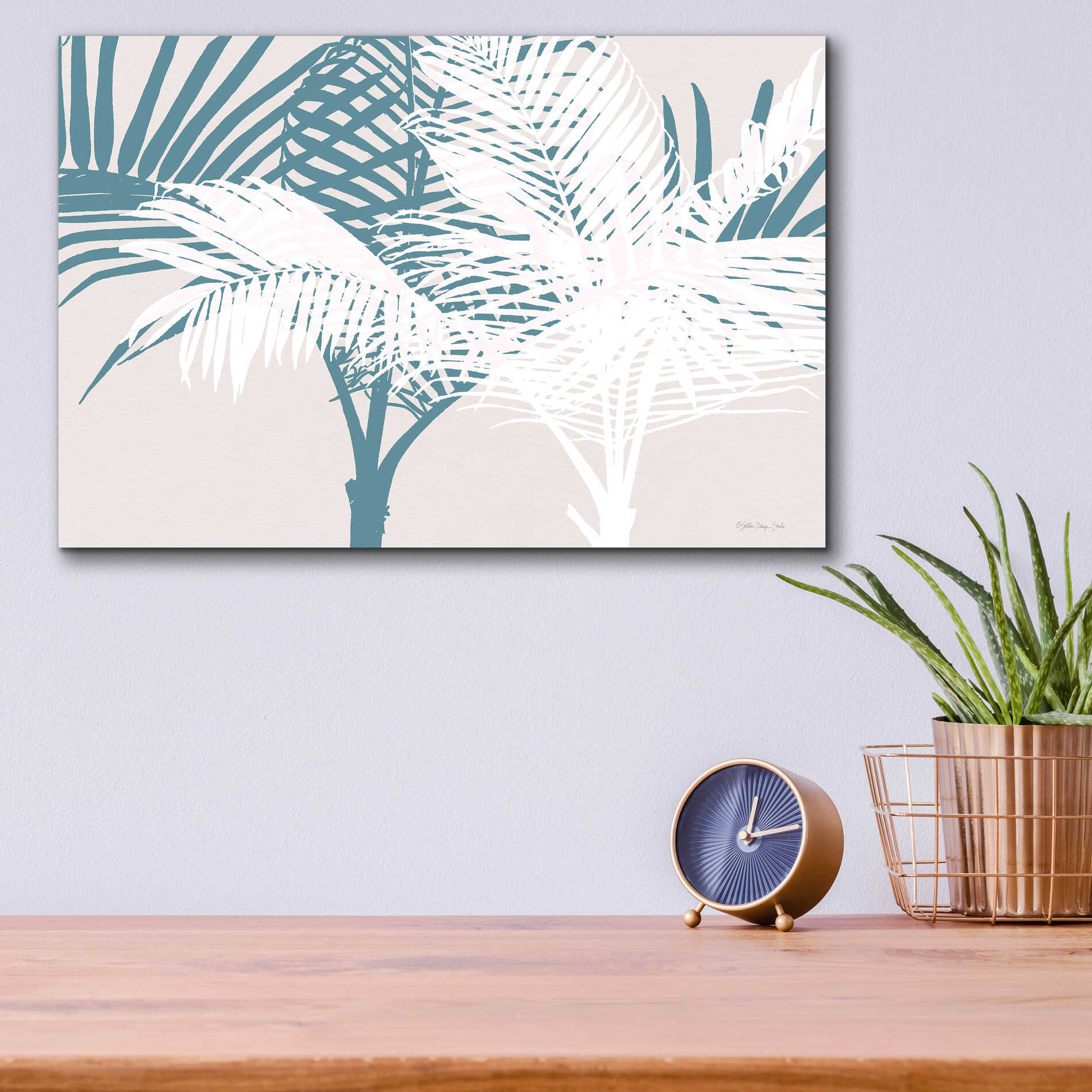 Epic Art 'Transitioning Palm Pattern' by Stellar Design Studio, Acrylic Glass Wall Art,16x12