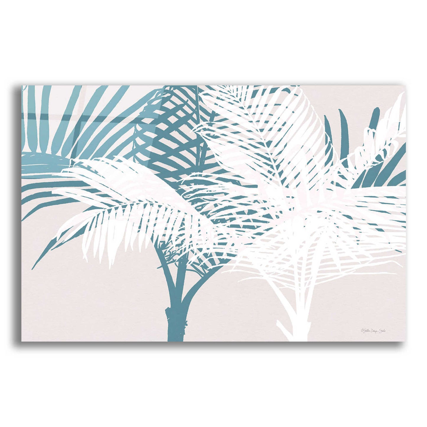 Epic Art 'Transitioning Palm Pattern' by Stellar Design Studio, Acrylic Glass Wall Art,16x12