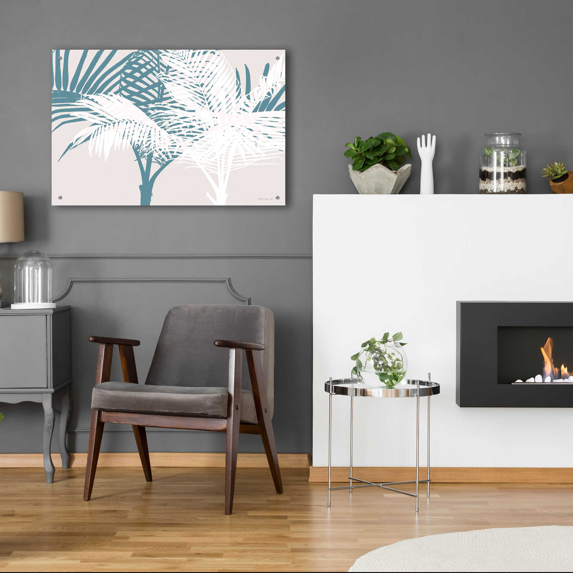 Epic Art 'Transitioning Palm Pattern' by Stellar Design Studio, Acrylic Glass Wall Art,36x24