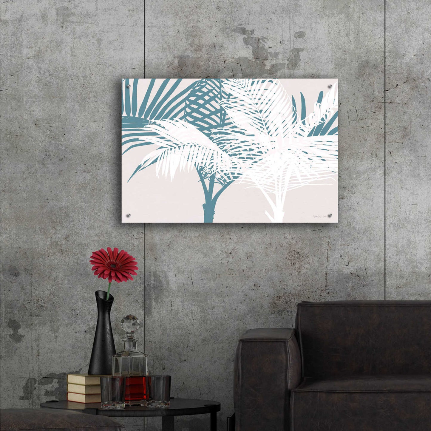 Epic Art 'Transitioning Palm Pattern' by Stellar Design Studio, Acrylic Glass Wall Art,36x24