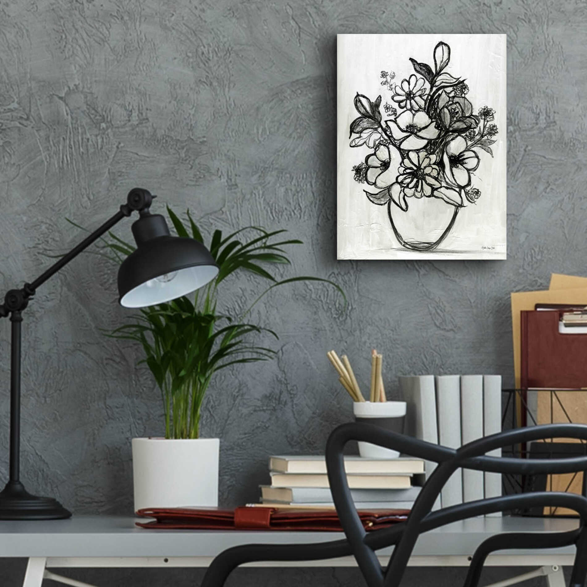 Epic Art 'Arrangement in Ink' by Stellar Design Studio, Acrylic Glass Wall Art,12x16