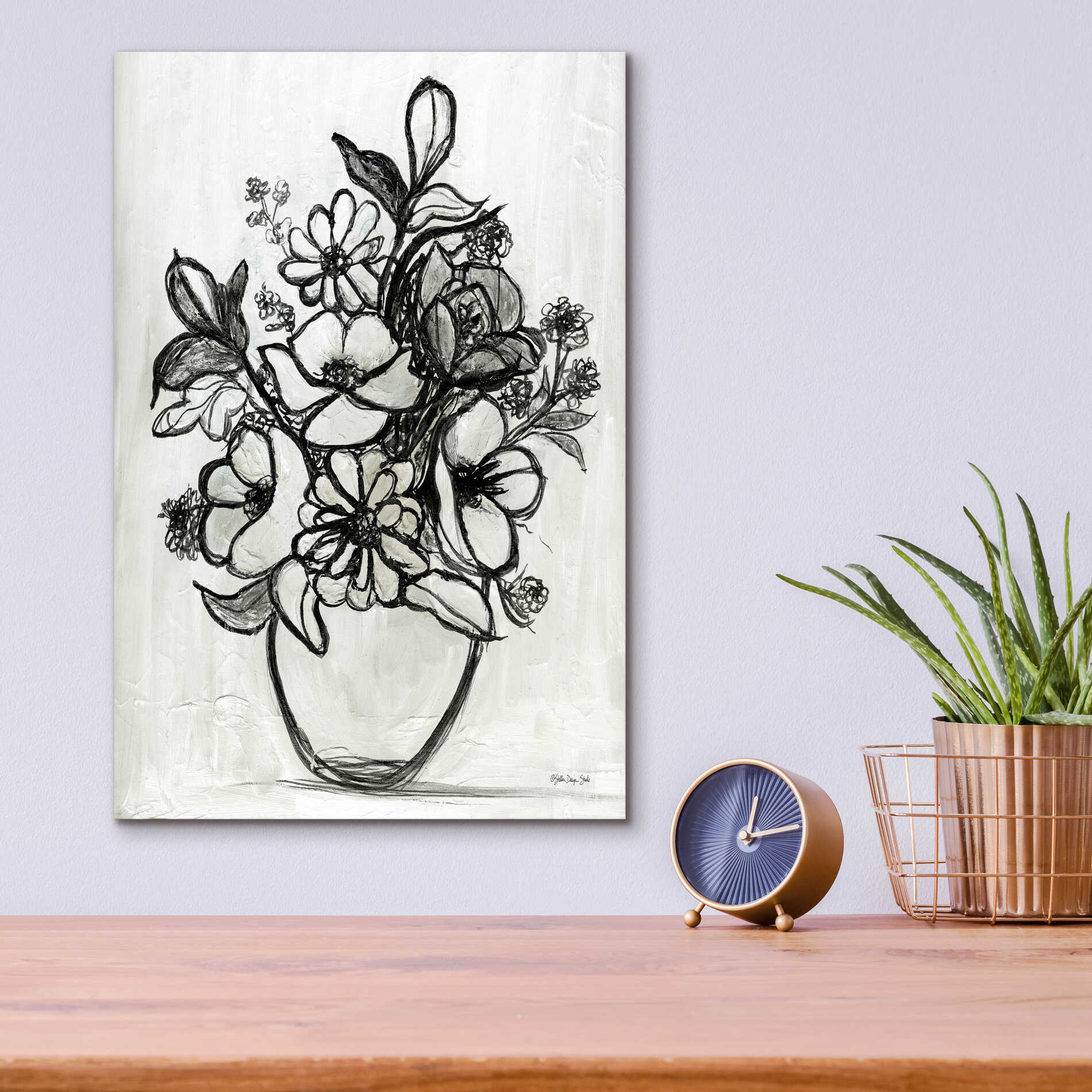 Epic Art 'Arrangement in Ink' by Stellar Design Studio, Acrylic Glass Wall Art,12x16