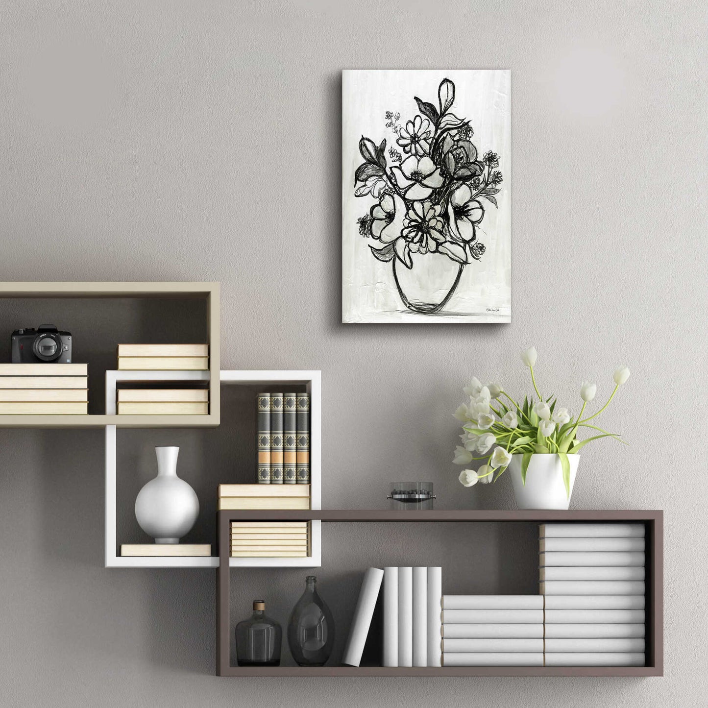 Epic Art 'Arrangement in Ink' by Stellar Design Studio, Acrylic Glass Wall Art,16x24