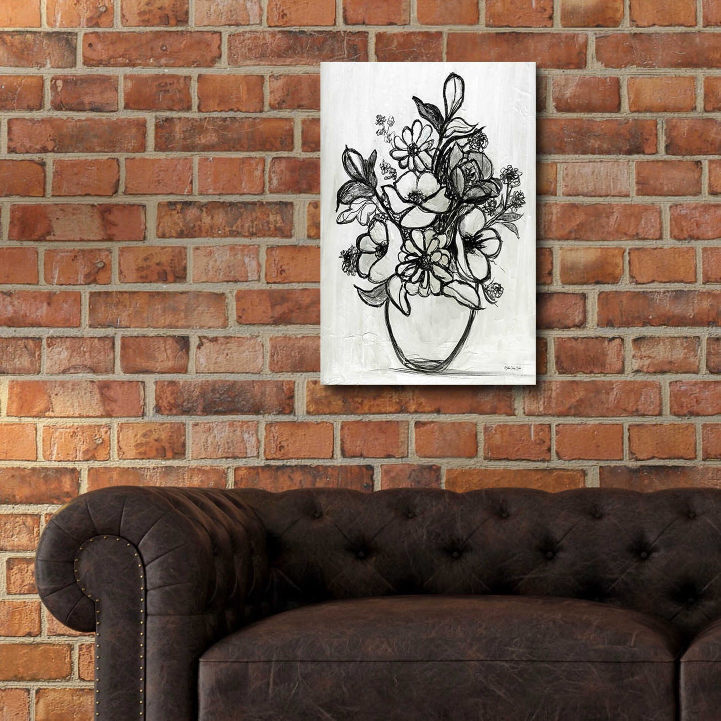 Epic Art 'Arrangement in Ink' by Stellar Design Studio, Acrylic Glass Wall Art,16x24