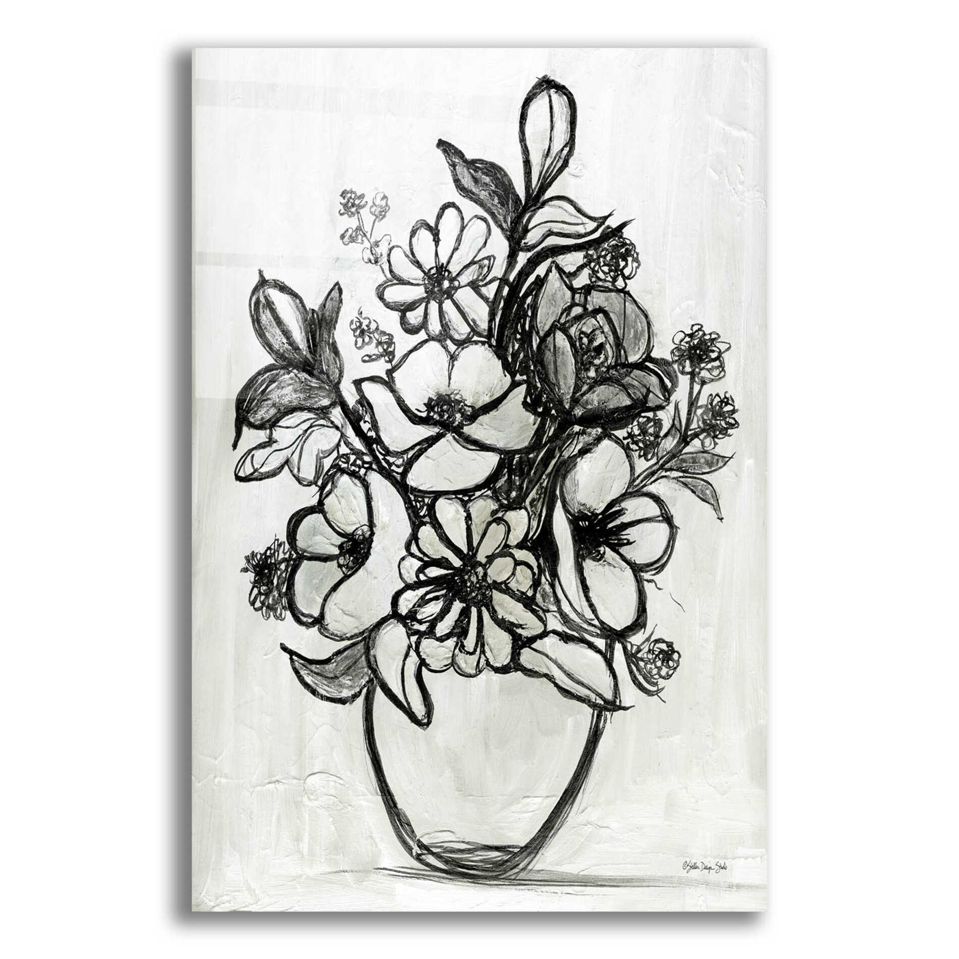 Epic Art 'Arrangement in Ink' by Stellar Design Studio, Acrylic Glass Wall Art,16x24