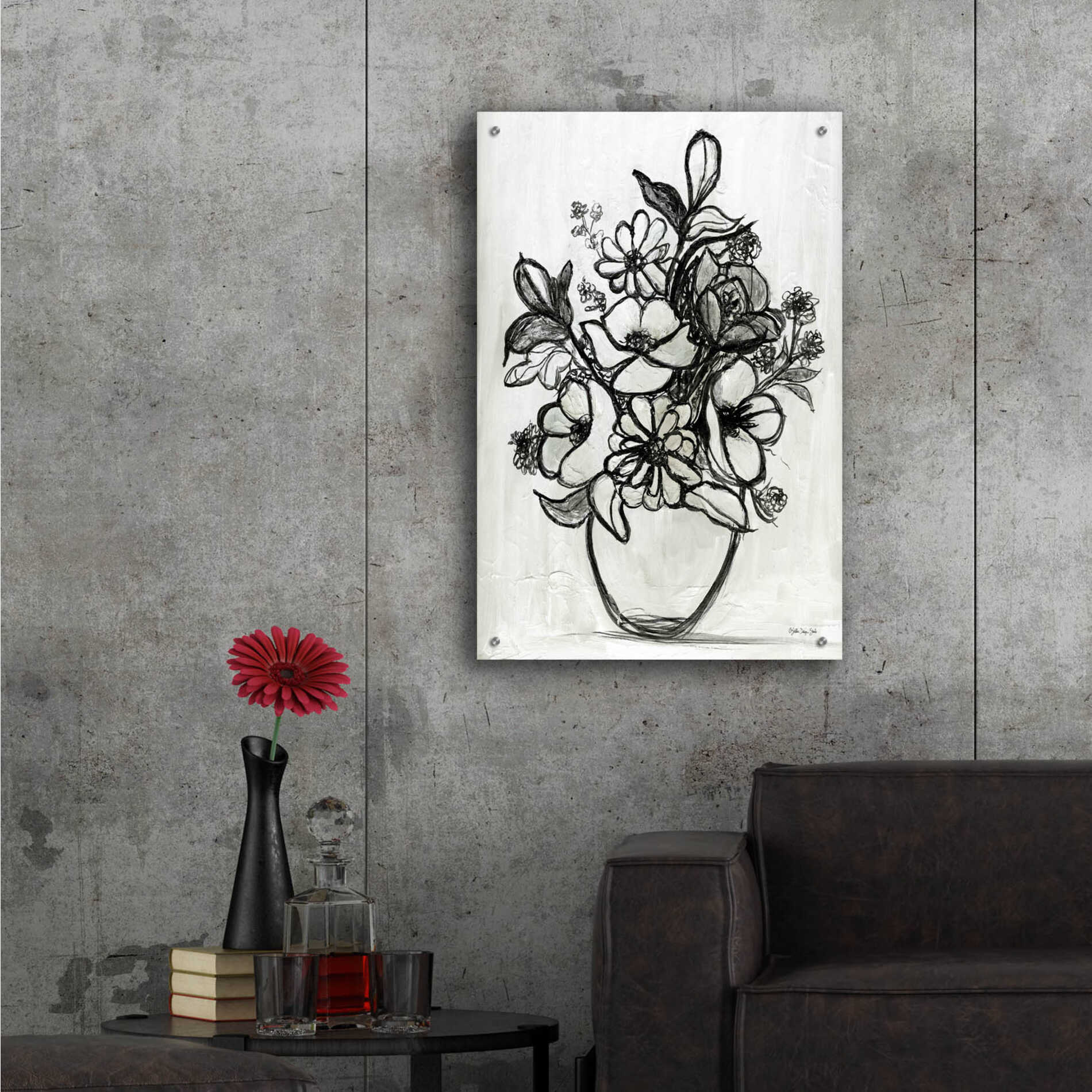 Epic Art 'Arrangement in Ink' by Stellar Design Studio, Acrylic Glass Wall Art,24x36