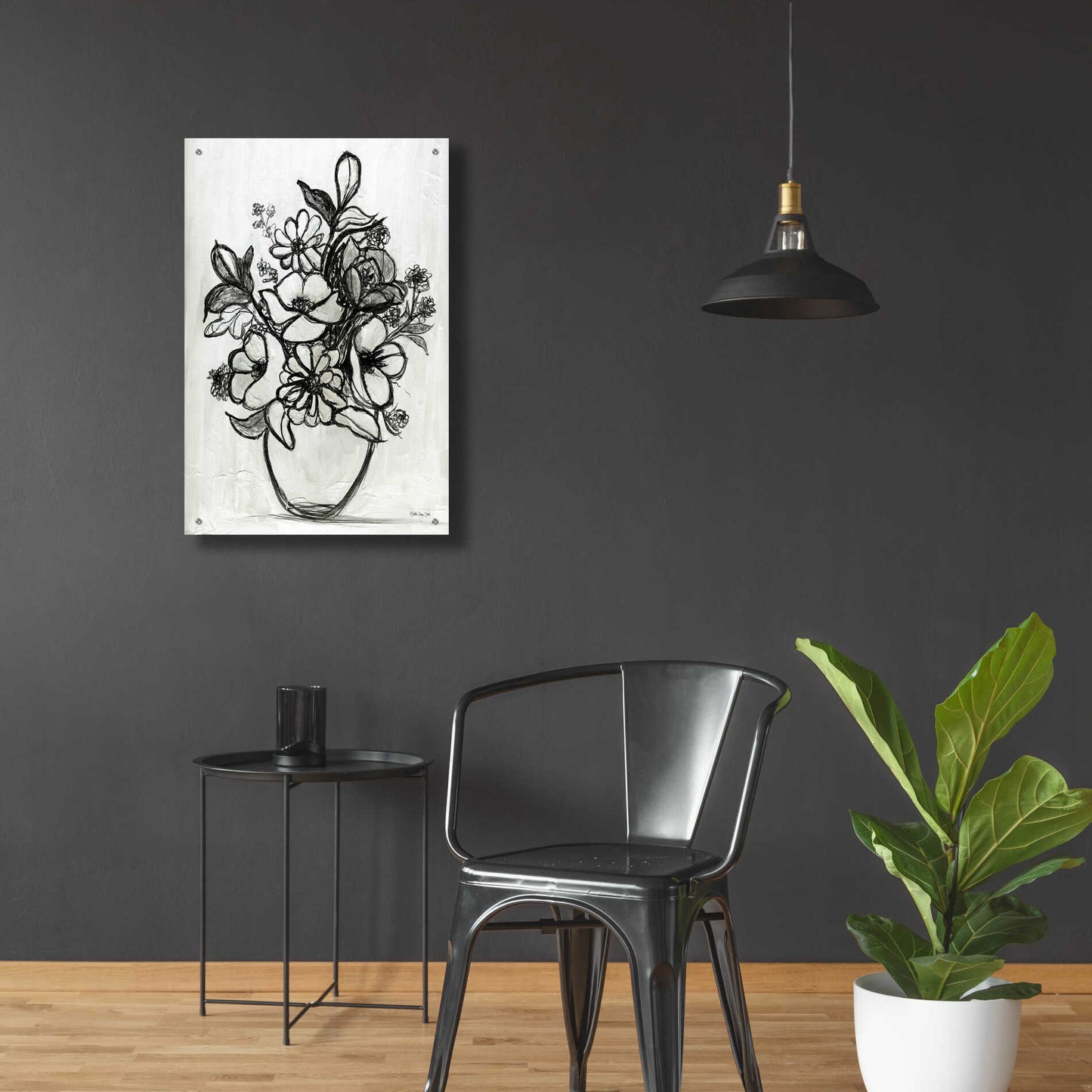 Epic Art 'Arrangement in Ink' by Stellar Design Studio, Acrylic Glass Wall Art,24x36