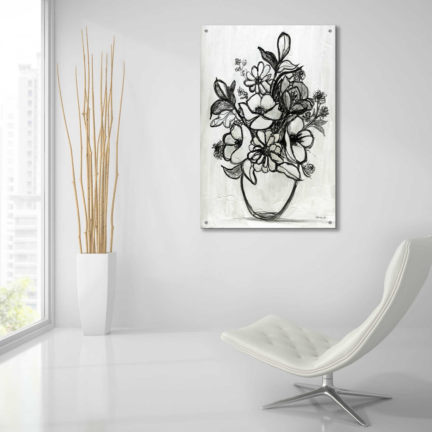 Epic Art 'Arrangement in Ink' by Stellar Design Studio, Acrylic Glass Wall Art,24x36