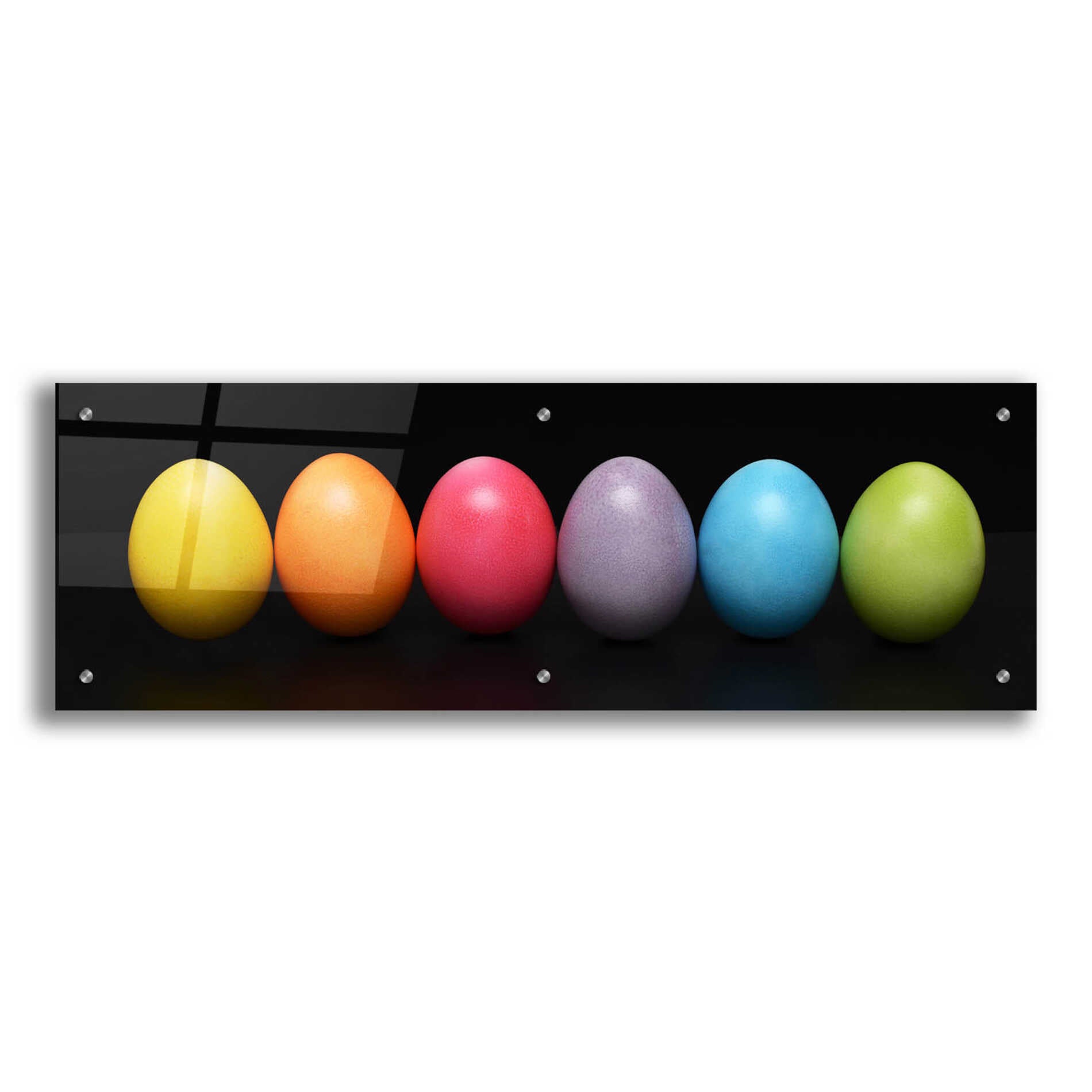Epic Art 'Colorful Easter' by Epic Portfolio, Acrylic Glass Wall Art,36x12