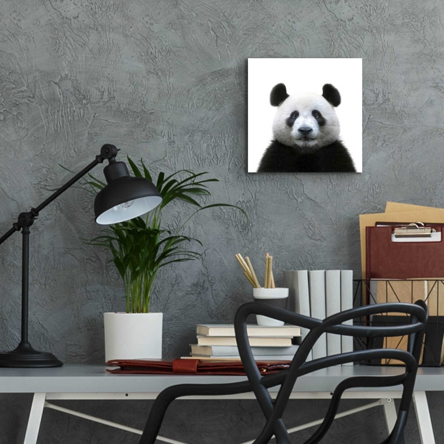 Epic Art 'Bamboo Bear' by Epic Portfolio Acrylic Glass Wall Art,12x12