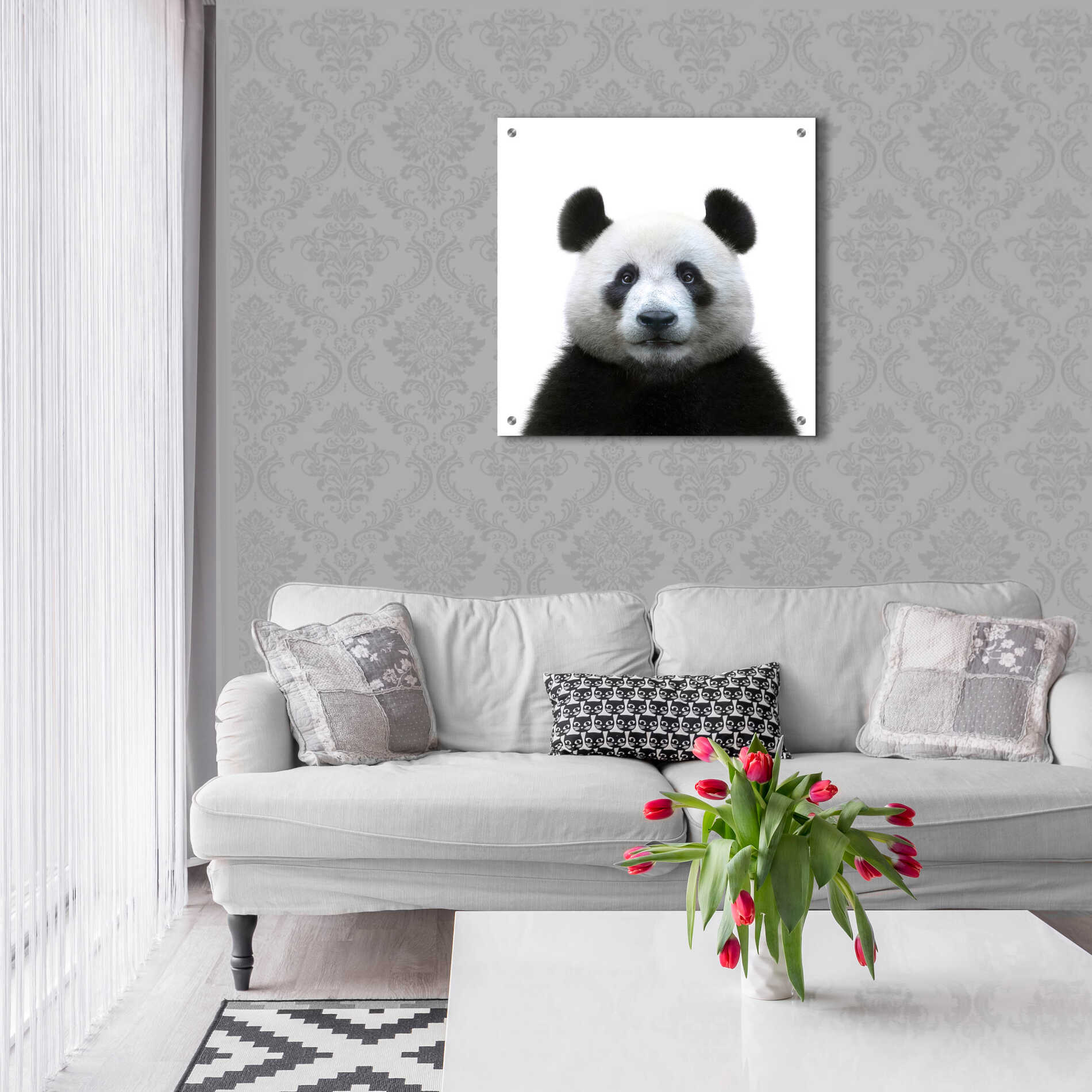 Epic Art 'Bamboo Bear' by Epic Portfolio Acrylic Glass Wall Art,24x24