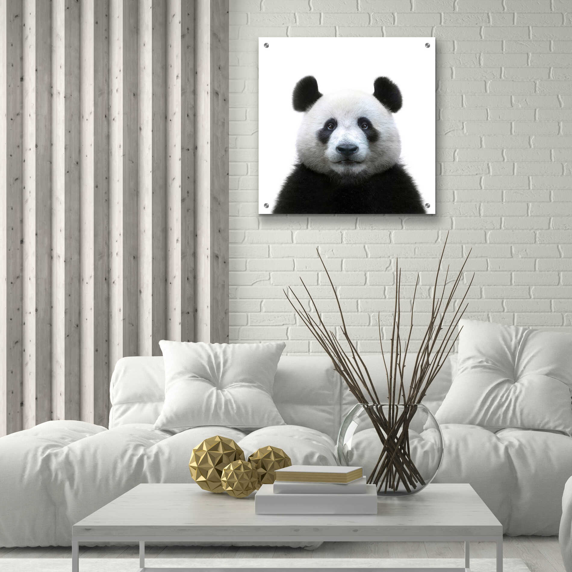 Epic Art 'Bamboo Bear' by Epic Portfolio Acrylic Glass Wall Art,24x24