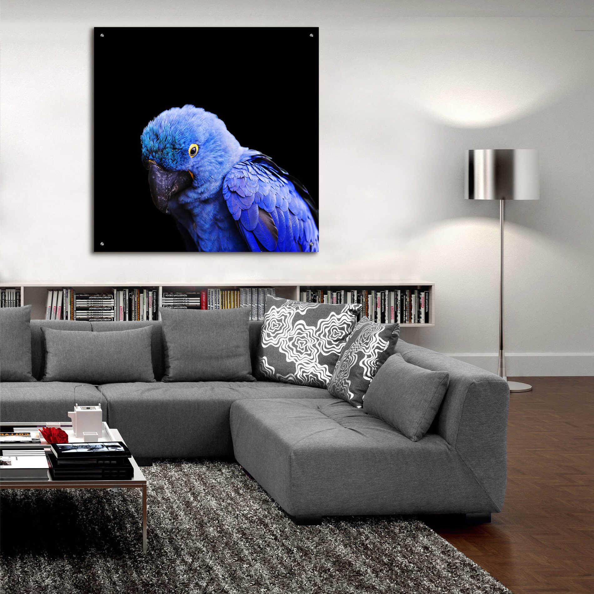 Epic Art 'Blue Quill' by Epic Portfolio Acrylic Glass Wall Art,36x36