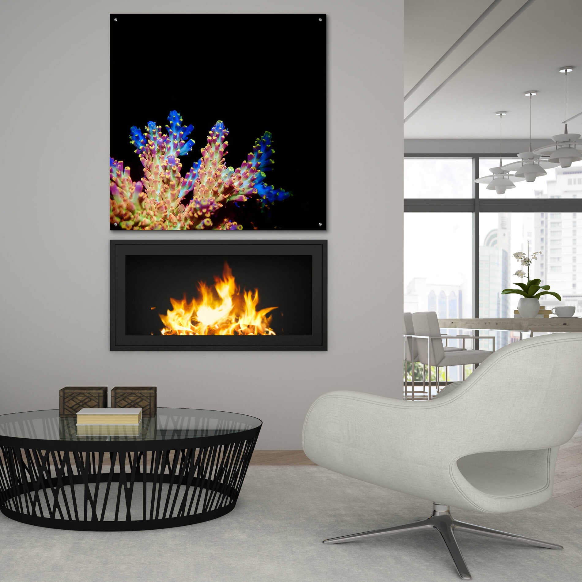 Epic Art 'Coral Reef' by Epic Portfolio Acrylic Glass Wall Art,36x36