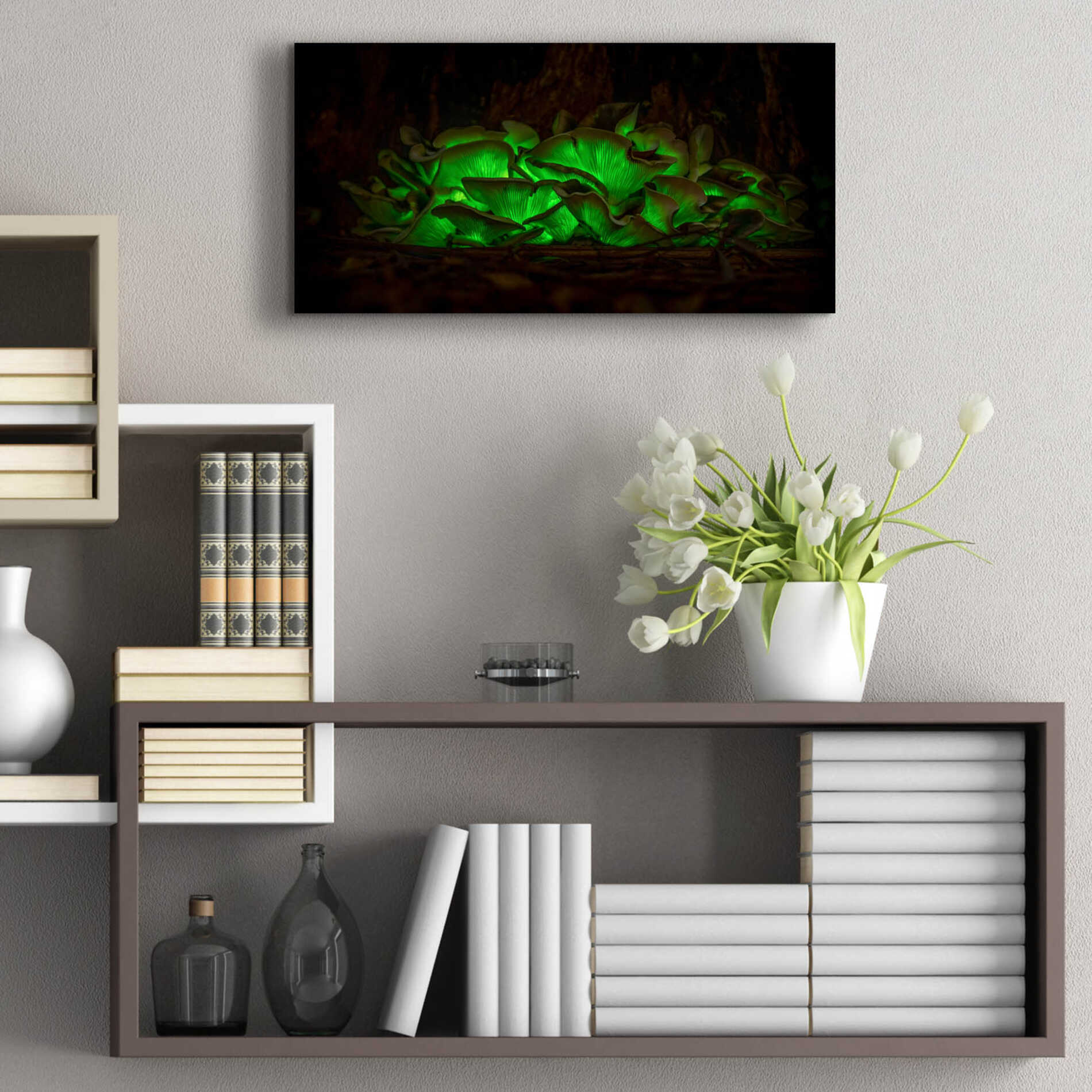 Epic Art 'Emerald Boom' by Epic Portfolio Acrylic Glass Wall Art,24x12