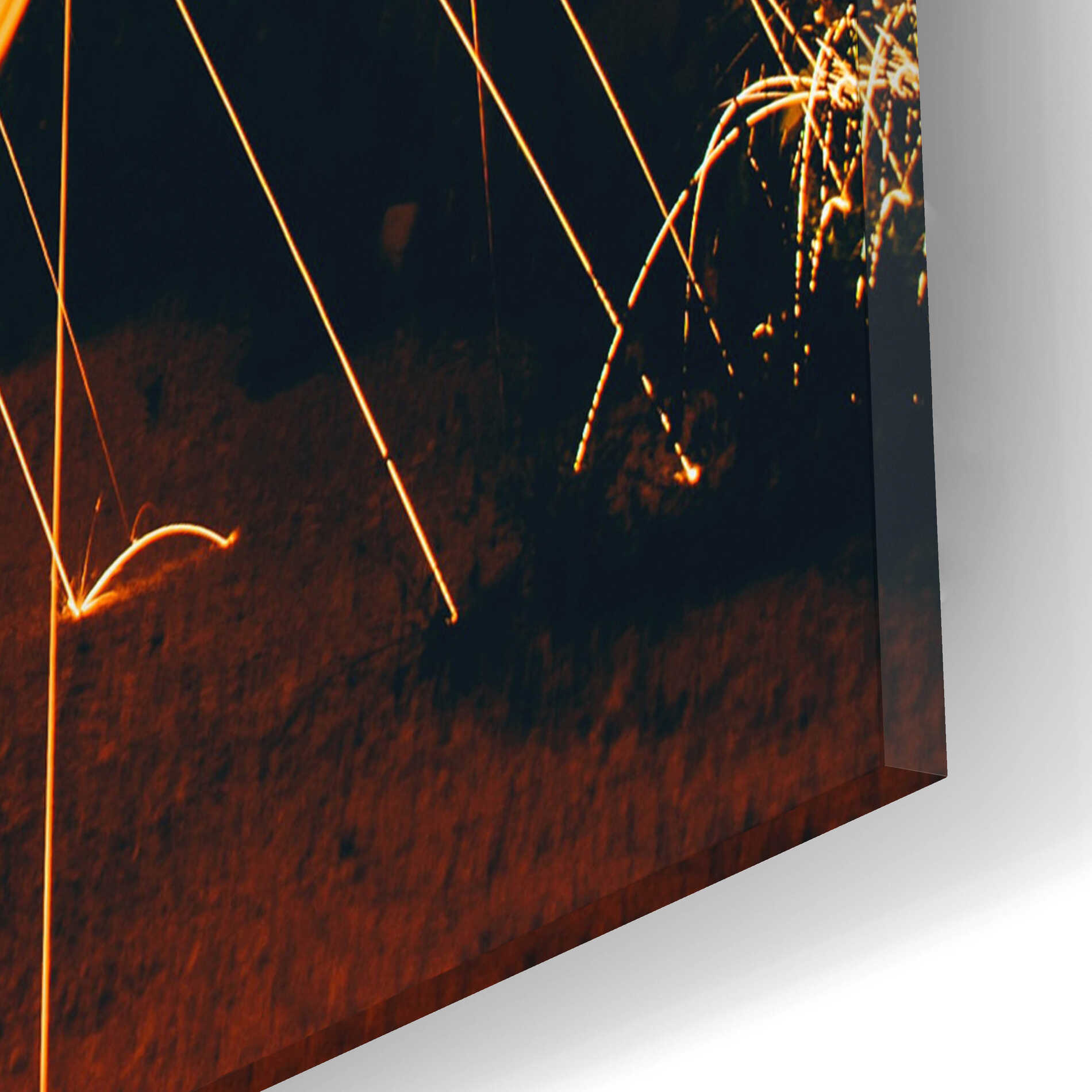 Epic Art 'Fiery Vortex' by Epic Portfolio Acrylic Glass Wall Art,12x12