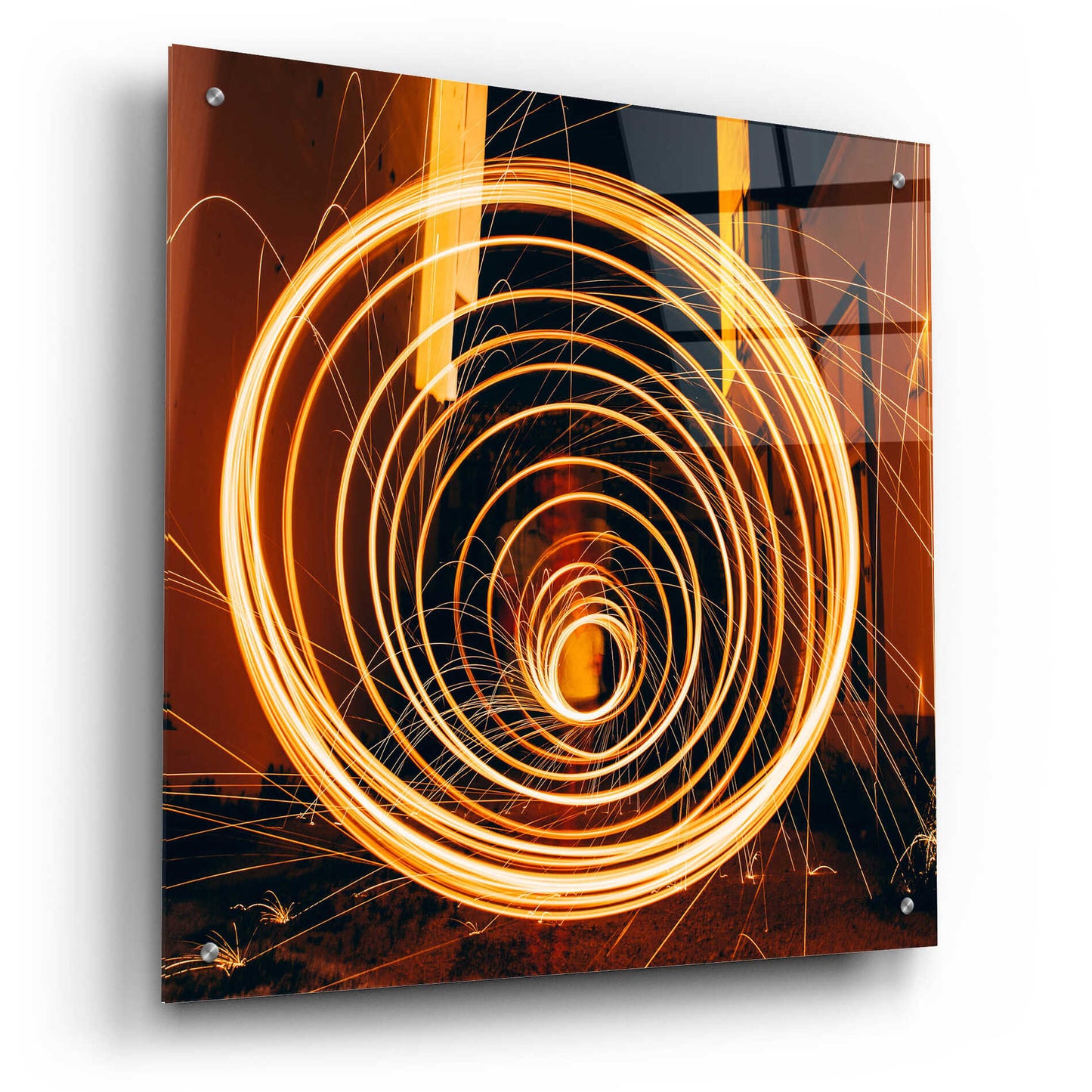 Epic Art 'Fiery Vortex' by Epic Portfolio Acrylic Glass Wall Art,24x24