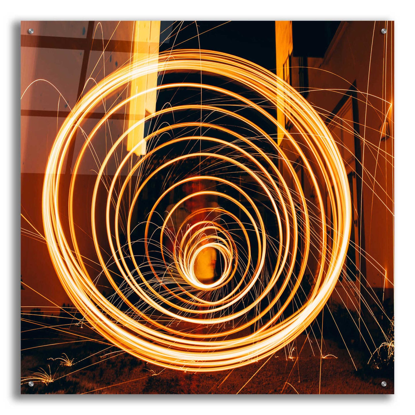 Epic Art 'Fiery Vortex' by Epic Portfolio Acrylic Glass Wall Art,36x36