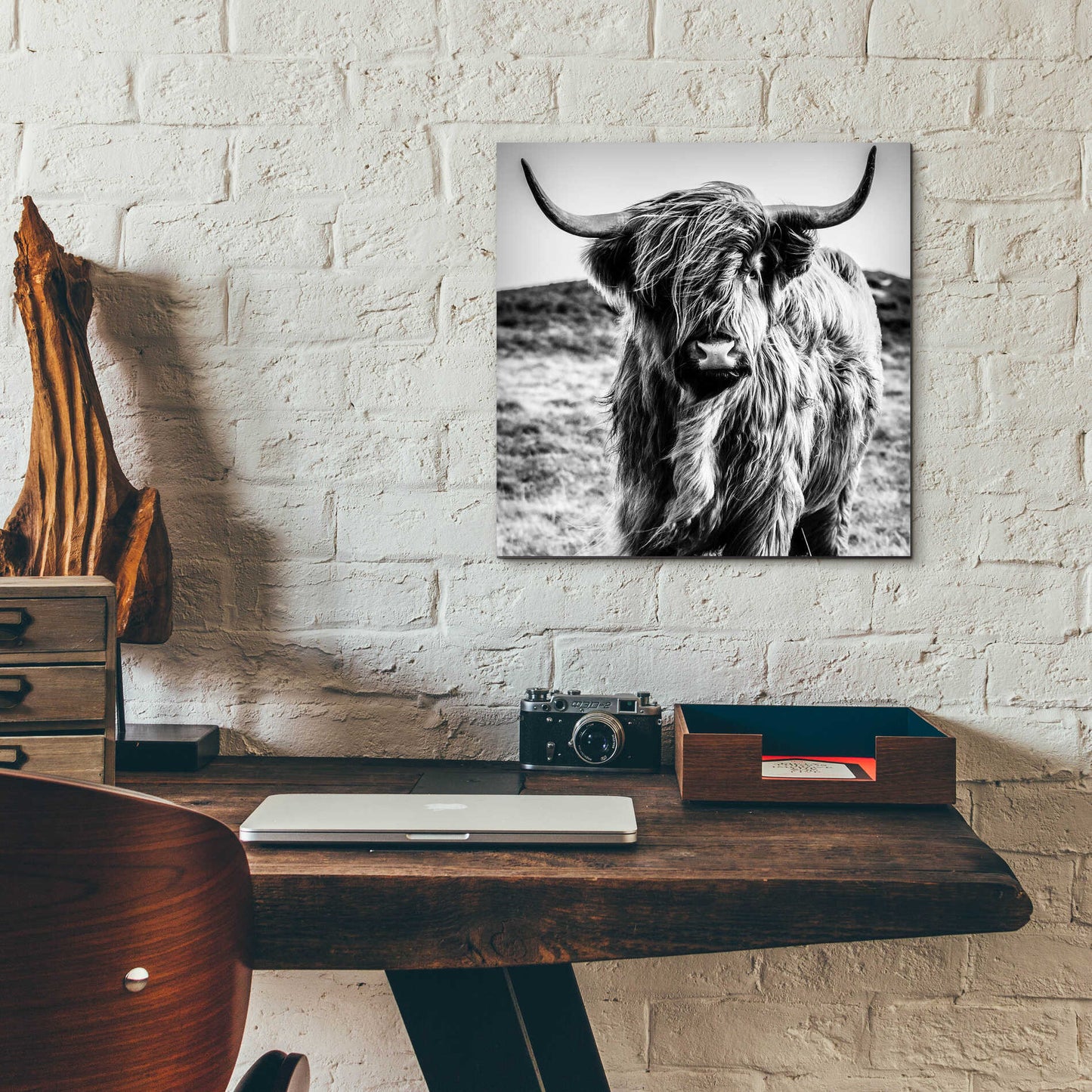 Epic Art 'Fluffy Cow' by Epic Portfolio Acrylic Glass Wall Art,12x12