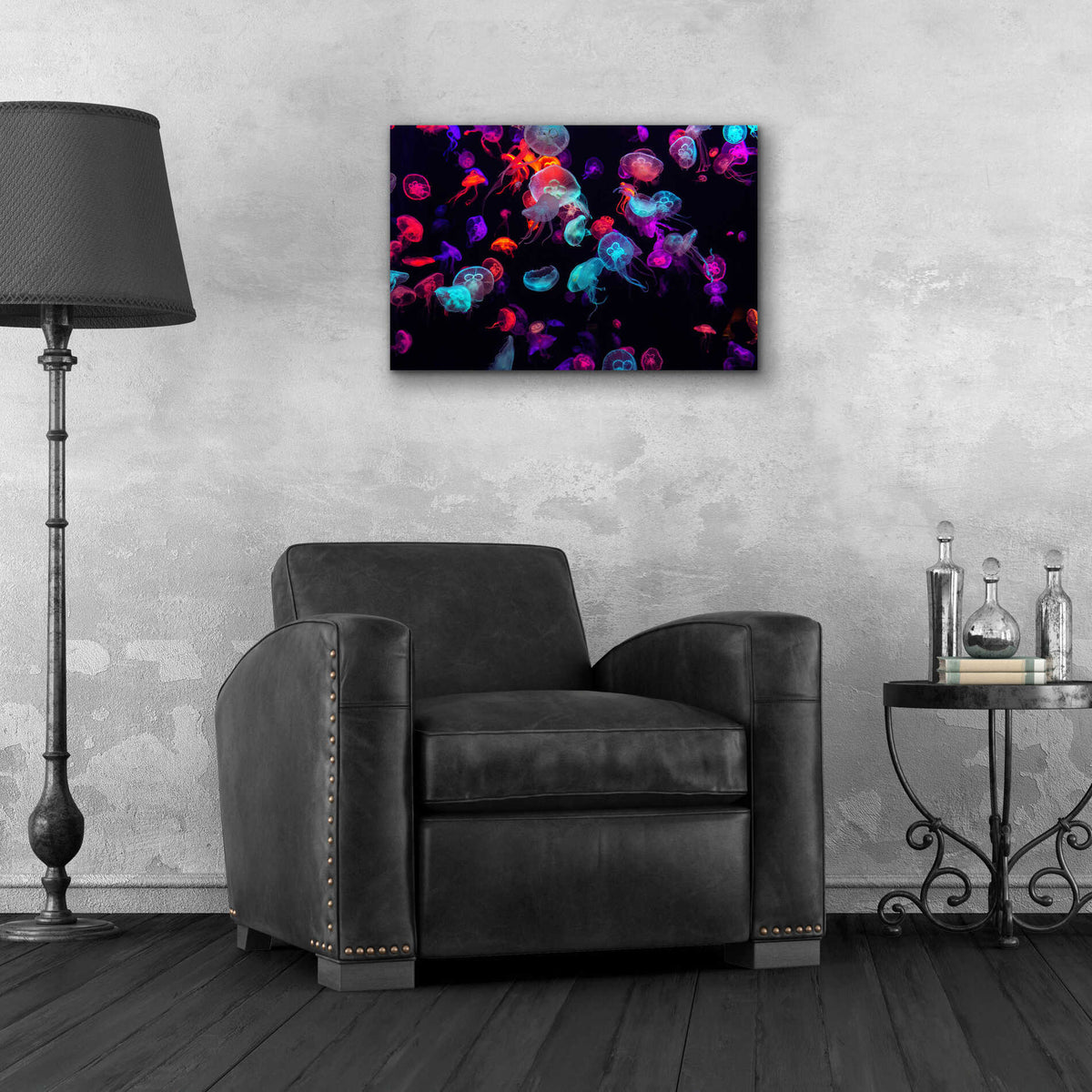 Epic Art 'Jelly Fish World' by Epic Portfolio Acrylic Glass Wall Art,24x16