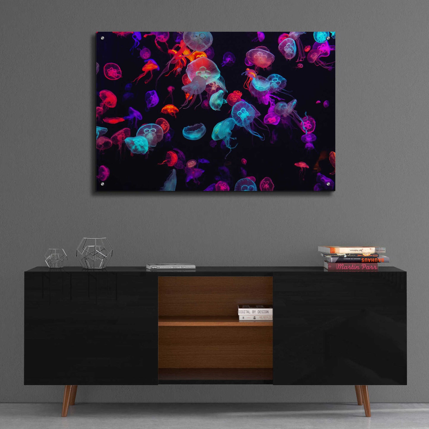 Epic Art 'Jelly Fish World' by Epic Portfolio Acrylic Glass Wall Art,36x24