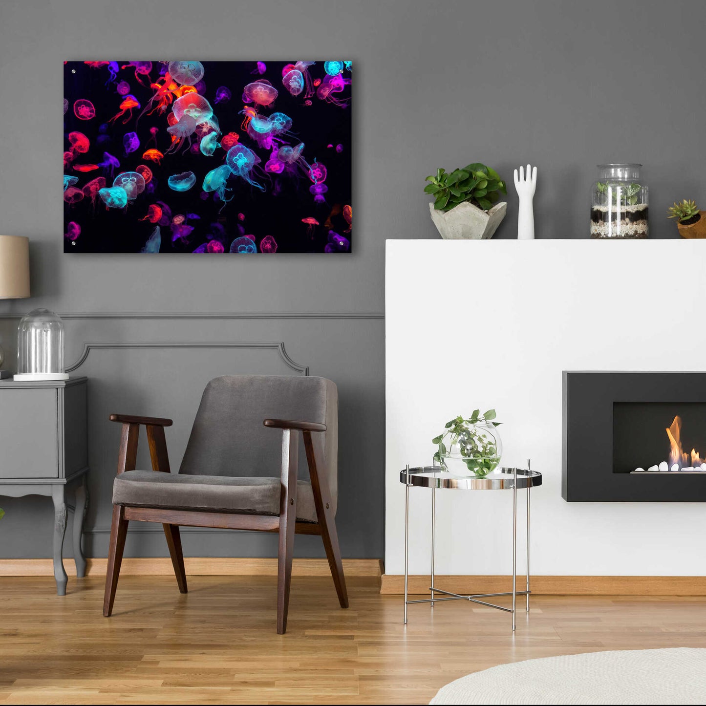 Epic Art 'Jelly Fish World' by Epic Portfolio Acrylic Glass Wall Art,36x24