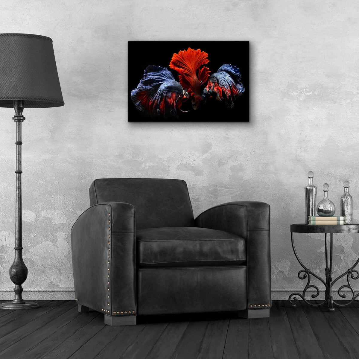 Epic Art 'Siamese Fighting Fish' by Epic Portfolio Acrylic Glass Wall Art,24x16