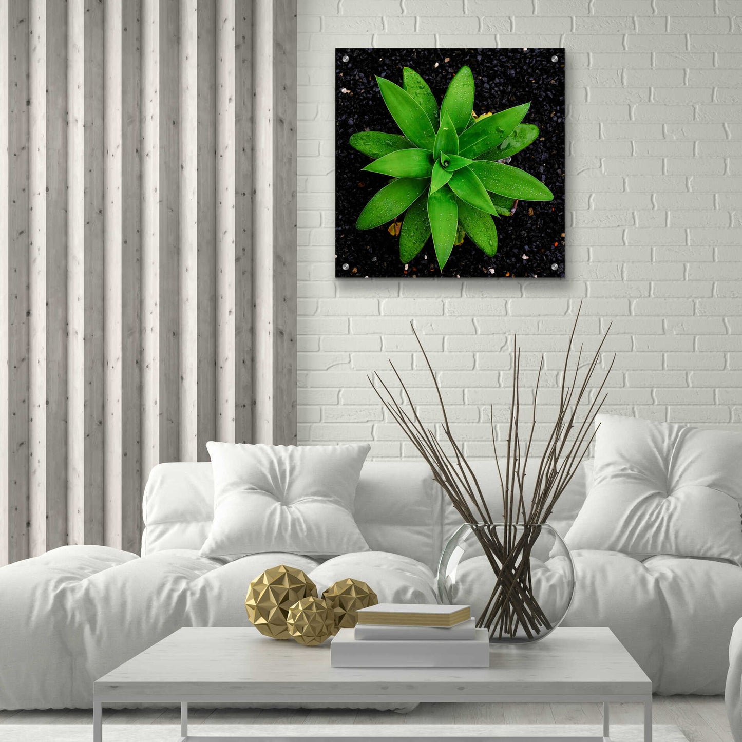 Epic Art 'The Green Bloom Crop' by Epic Portfolio Acrylic Glass Wall Art,24x24