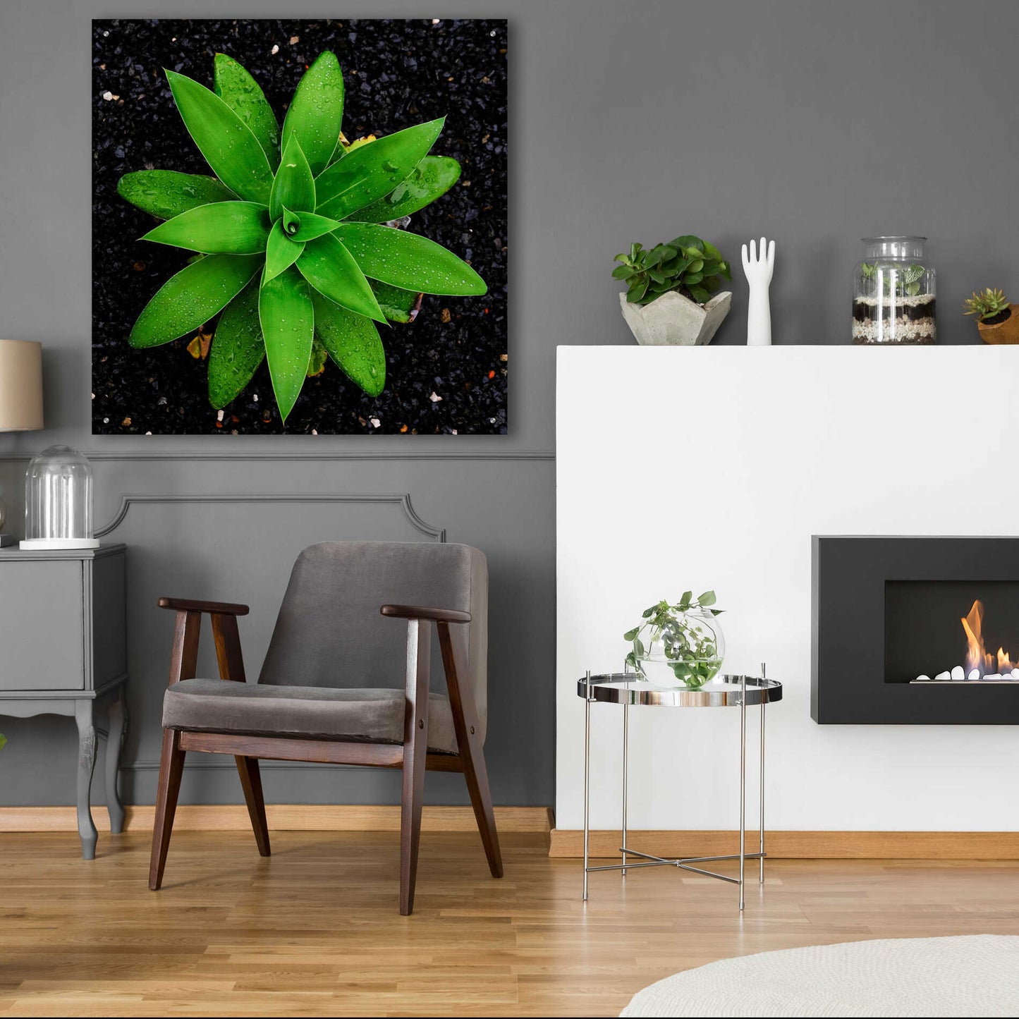 Epic Art 'The Green Bloom Crop' by Epic Portfolio Acrylic Glass Wall Art,36x36