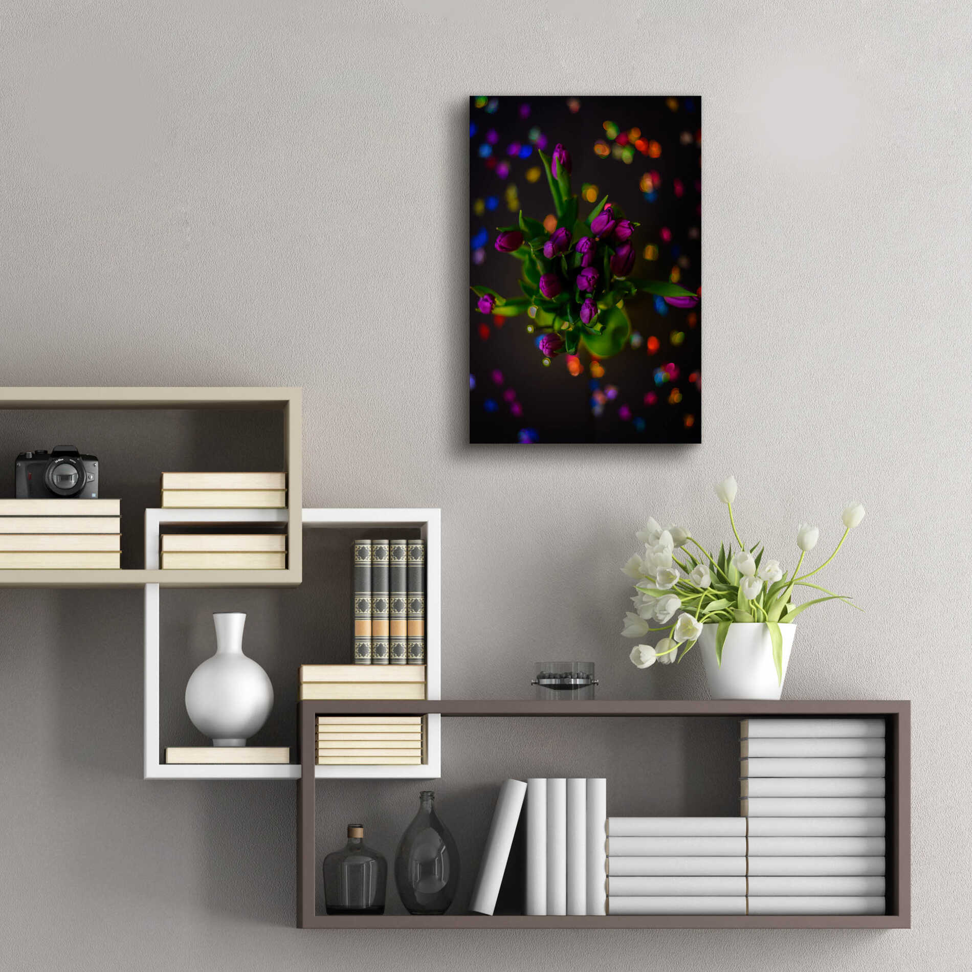 Epic Art 'Tulip Confetti' by Epic Portfolio Acrylic Glass Wall Art,16x24