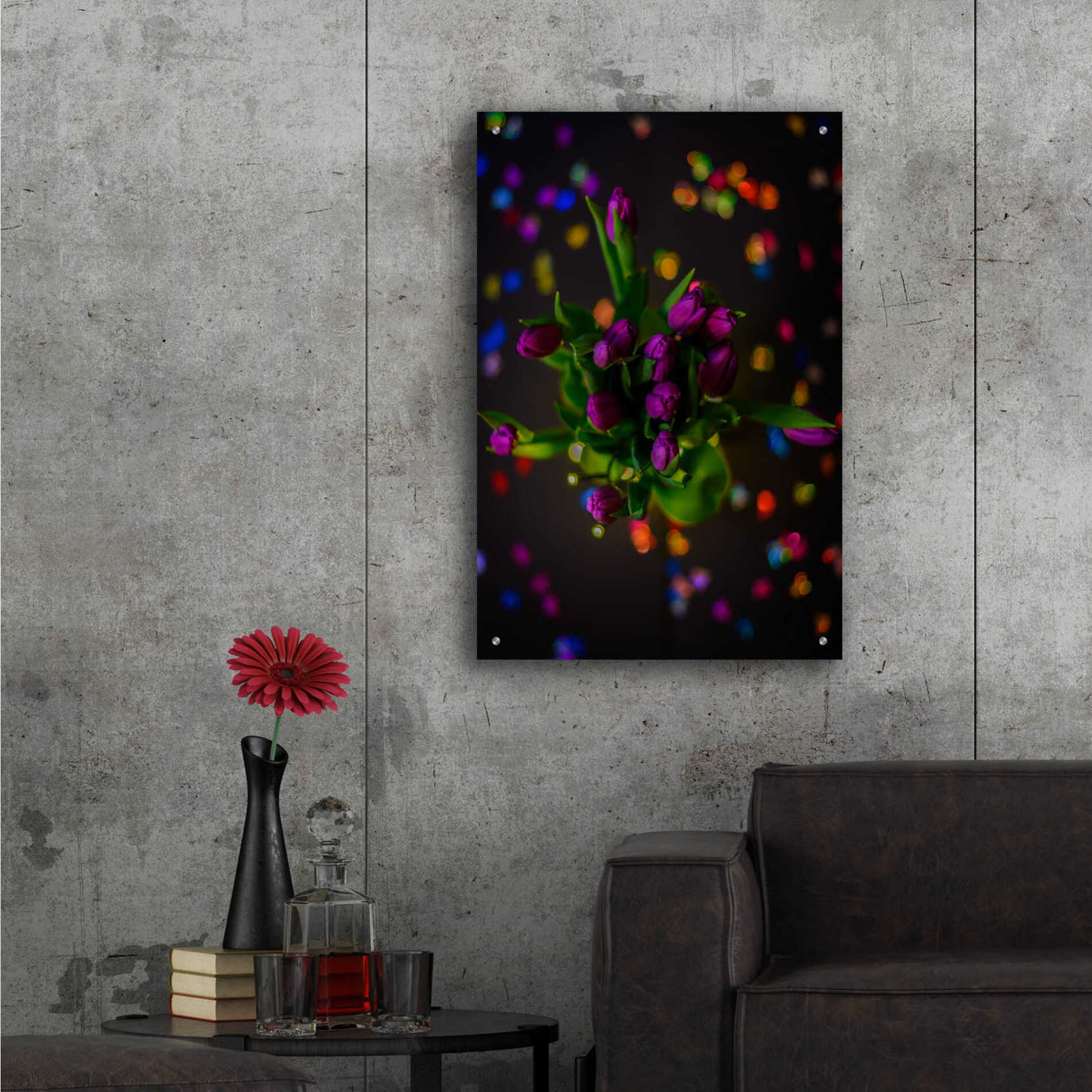 Epic Art 'Tulip Confetti' by Epic Portfolio Acrylic Glass Wall Art,24x36